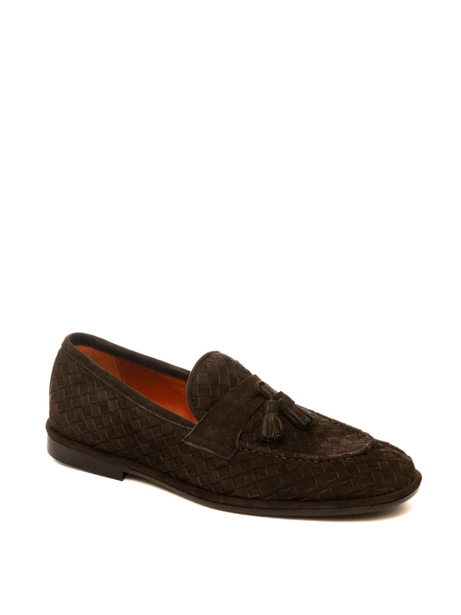 GENNARO RUSSO Mocassino intercciato nappine camoscio moro U204S/GL CAM-T.MORO