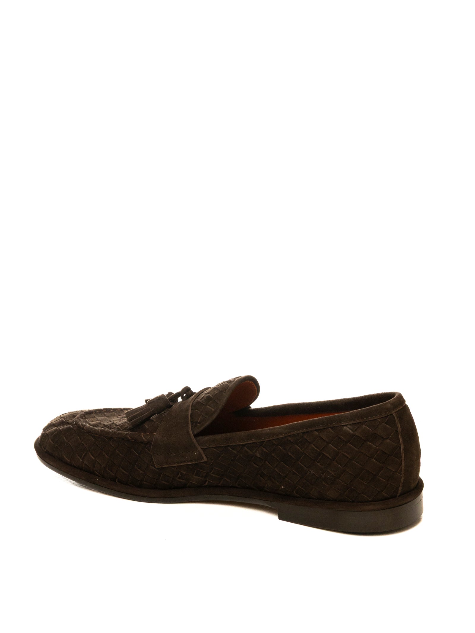 GENNARO RUSSO Mocassino intercciato nappine camoscio moro U204S/GL CAM-T.MORO