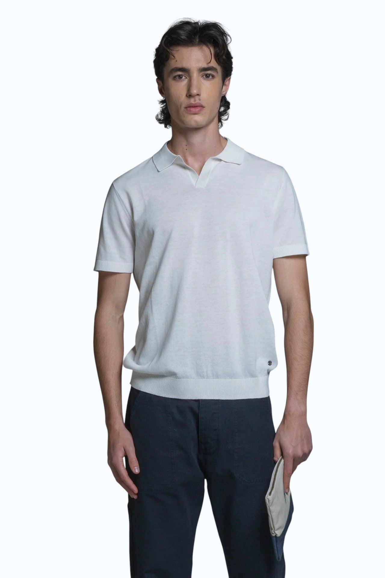 IMPURE polo cotone bianca CLARK COTONE-C24