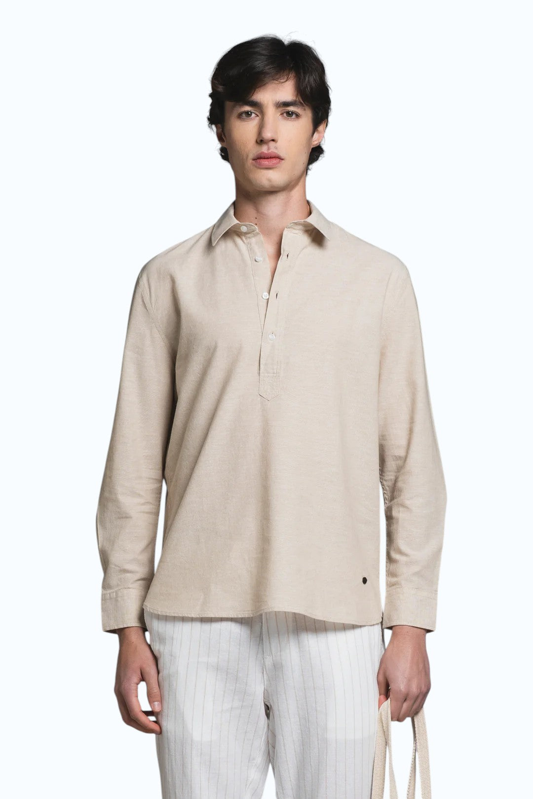 IMPURE camicia cotone ecru CLEVELAND COTONE-C56