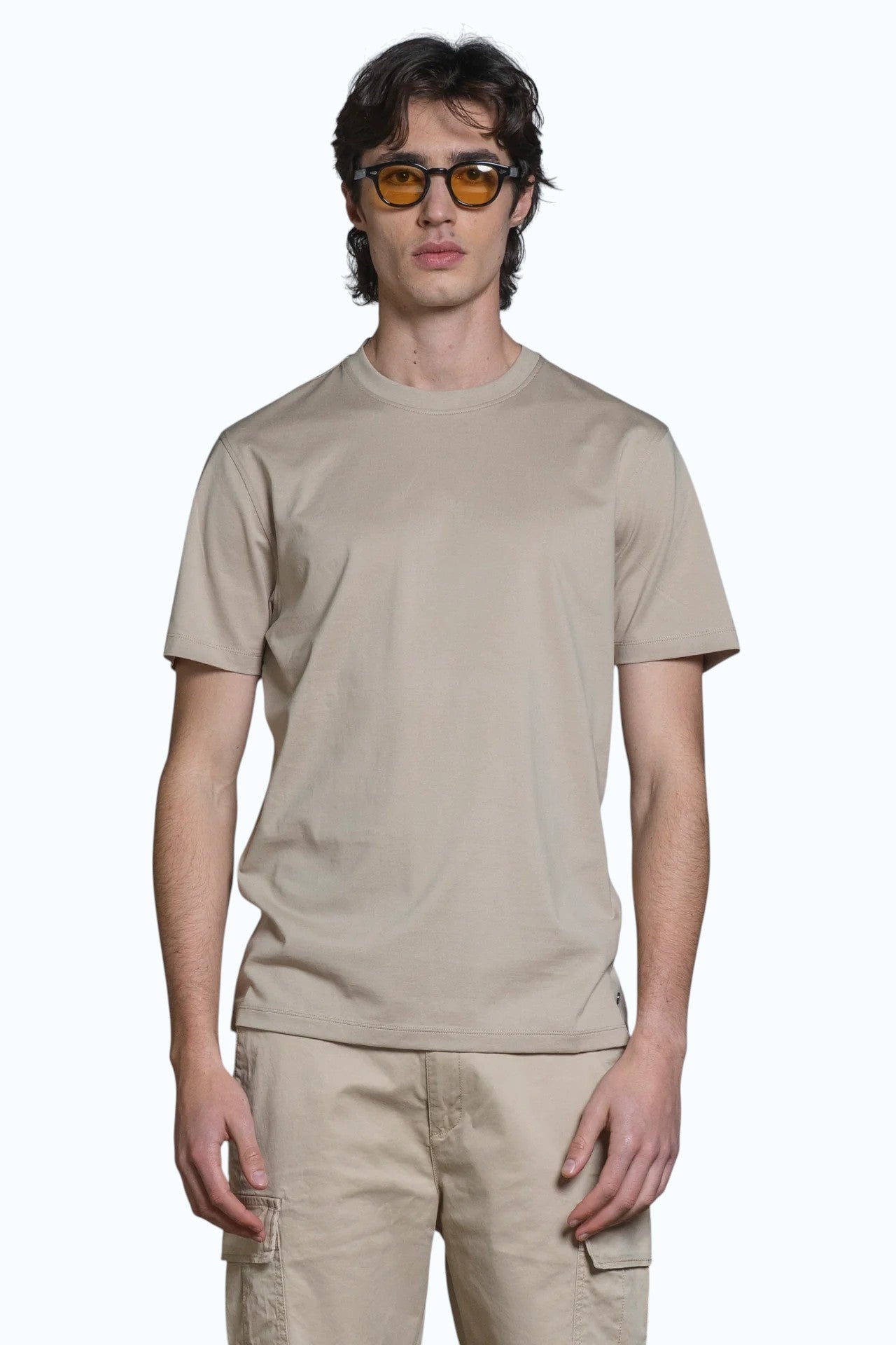 IMPURE girocollo jersey sabbia LANCE JERSEY-C68