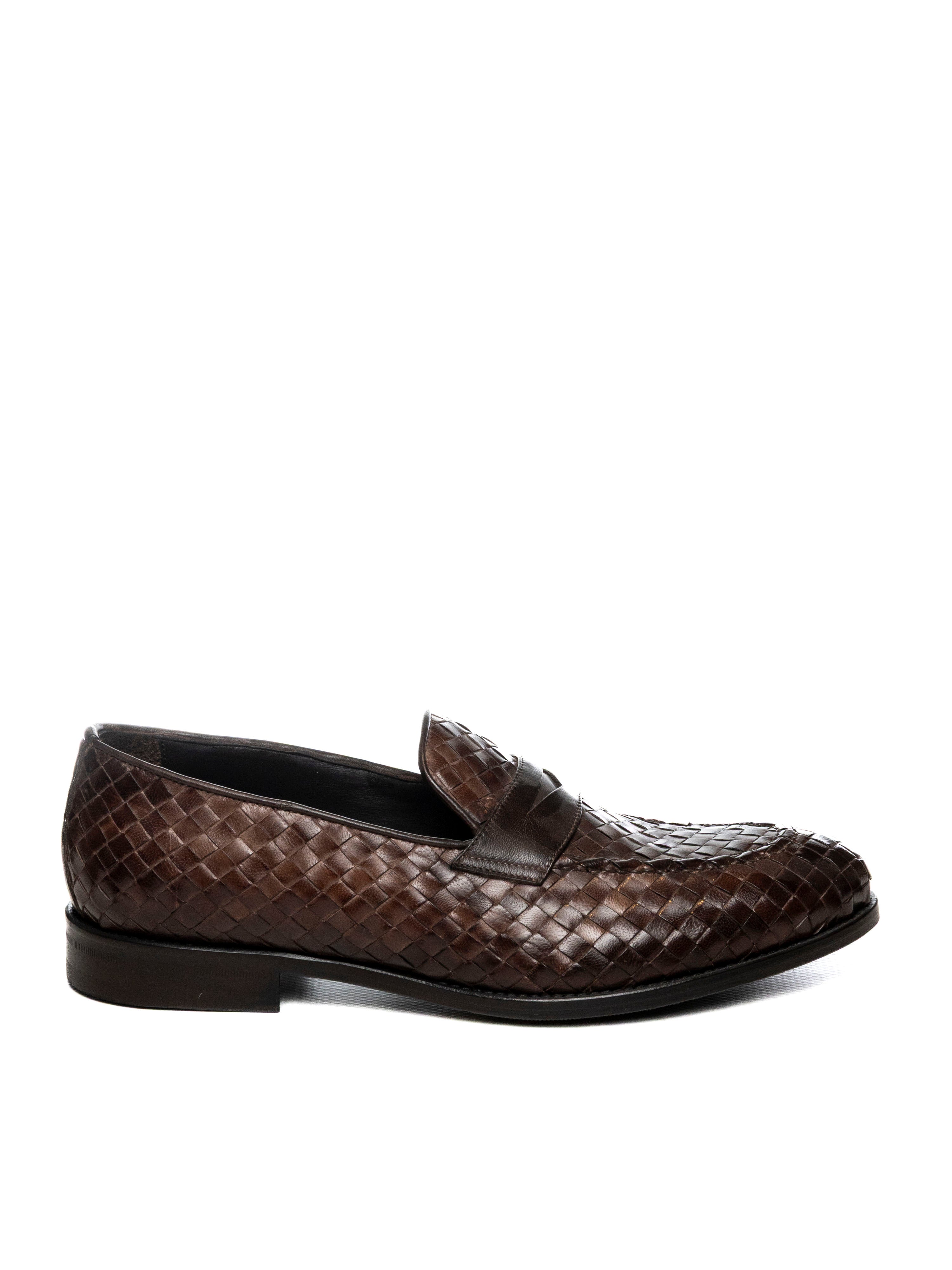 JEROLD WILTON mocassino intrecciato marrone 786 INTREC-COCCO