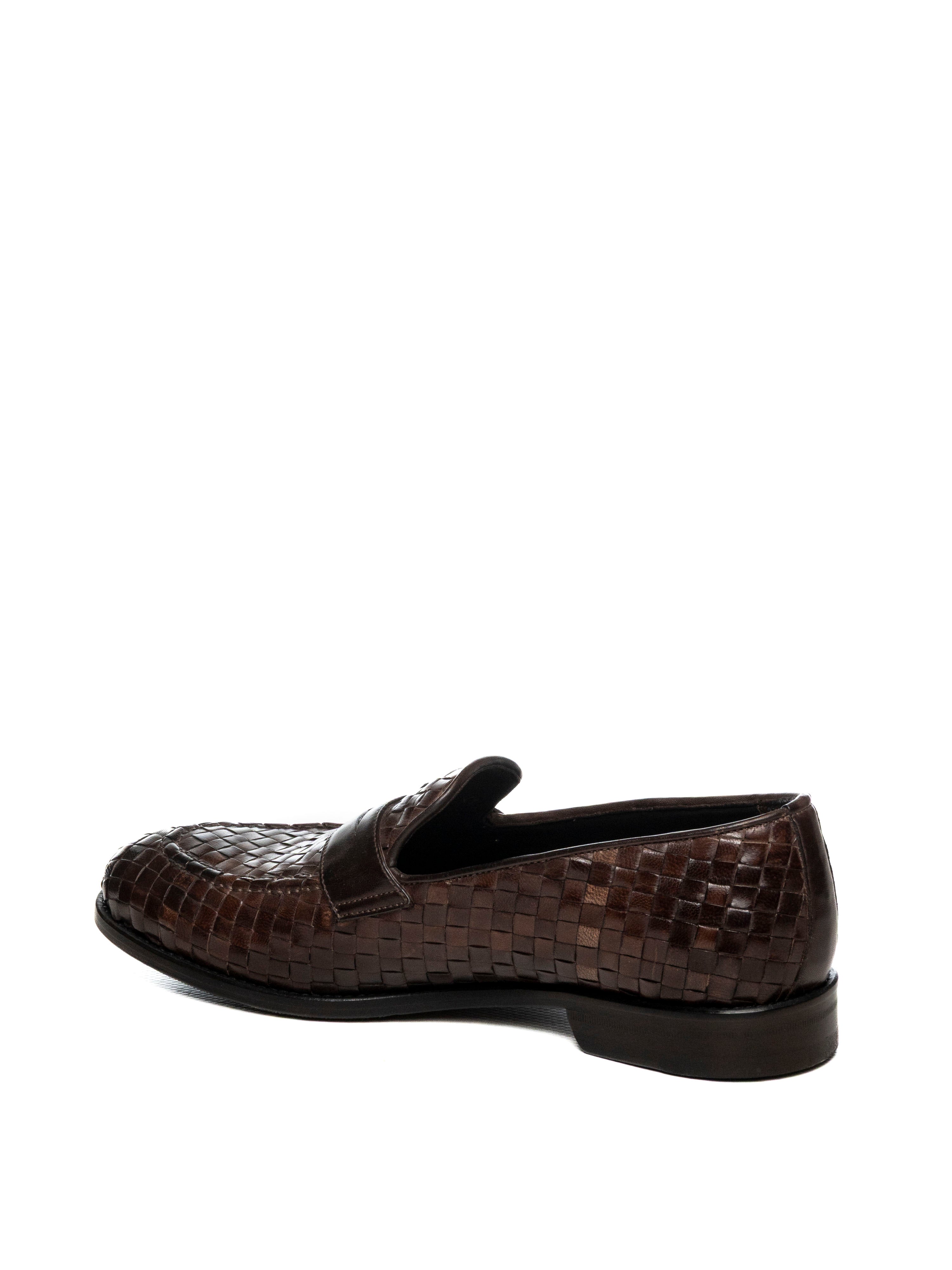 JEROLD WILTON mocassino intrecciato marrone 786 INTREC-COCCO