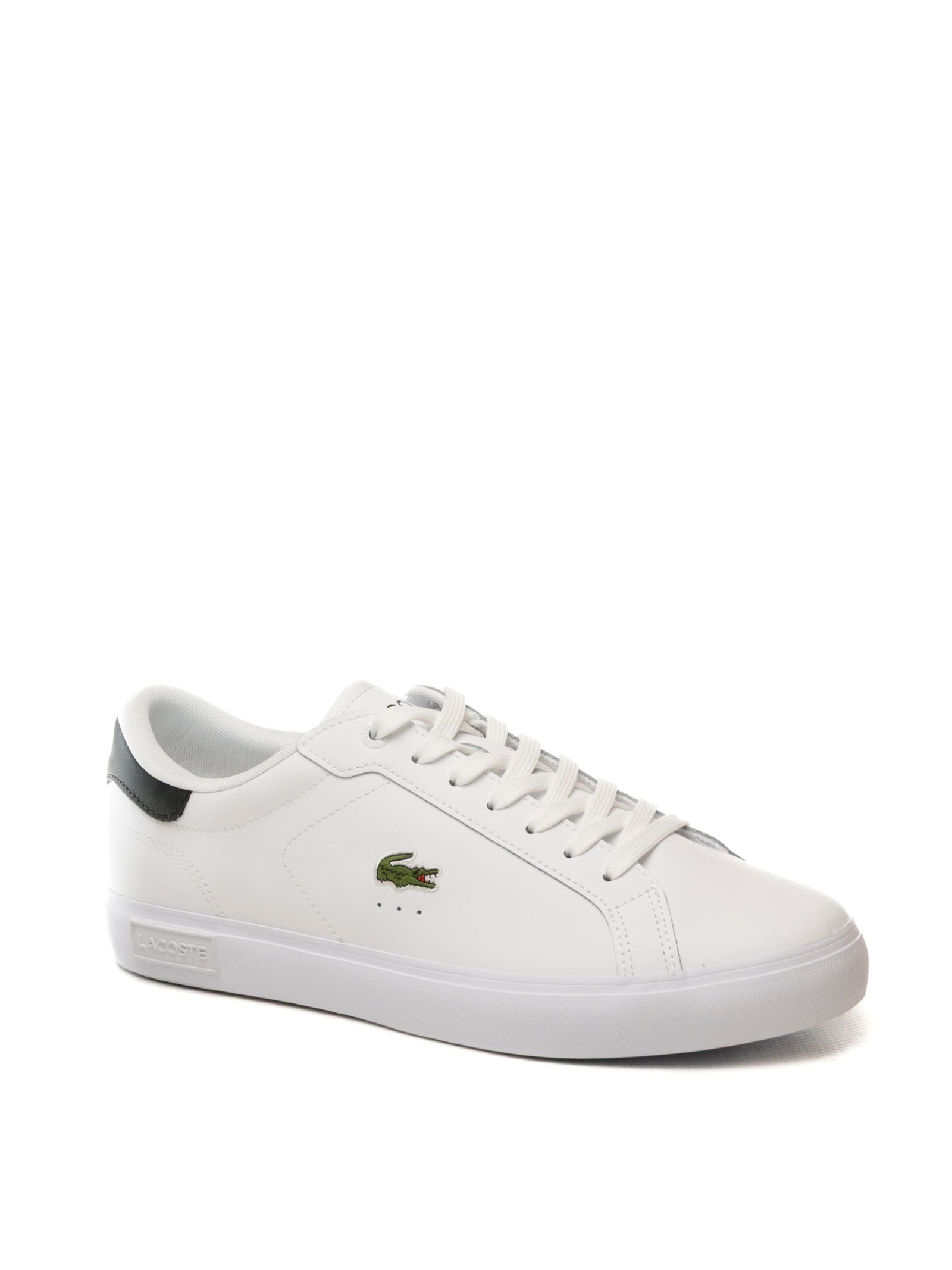 LACOSTE Sneaker power court bianco/verde E03342 POWER COURT-1R5
