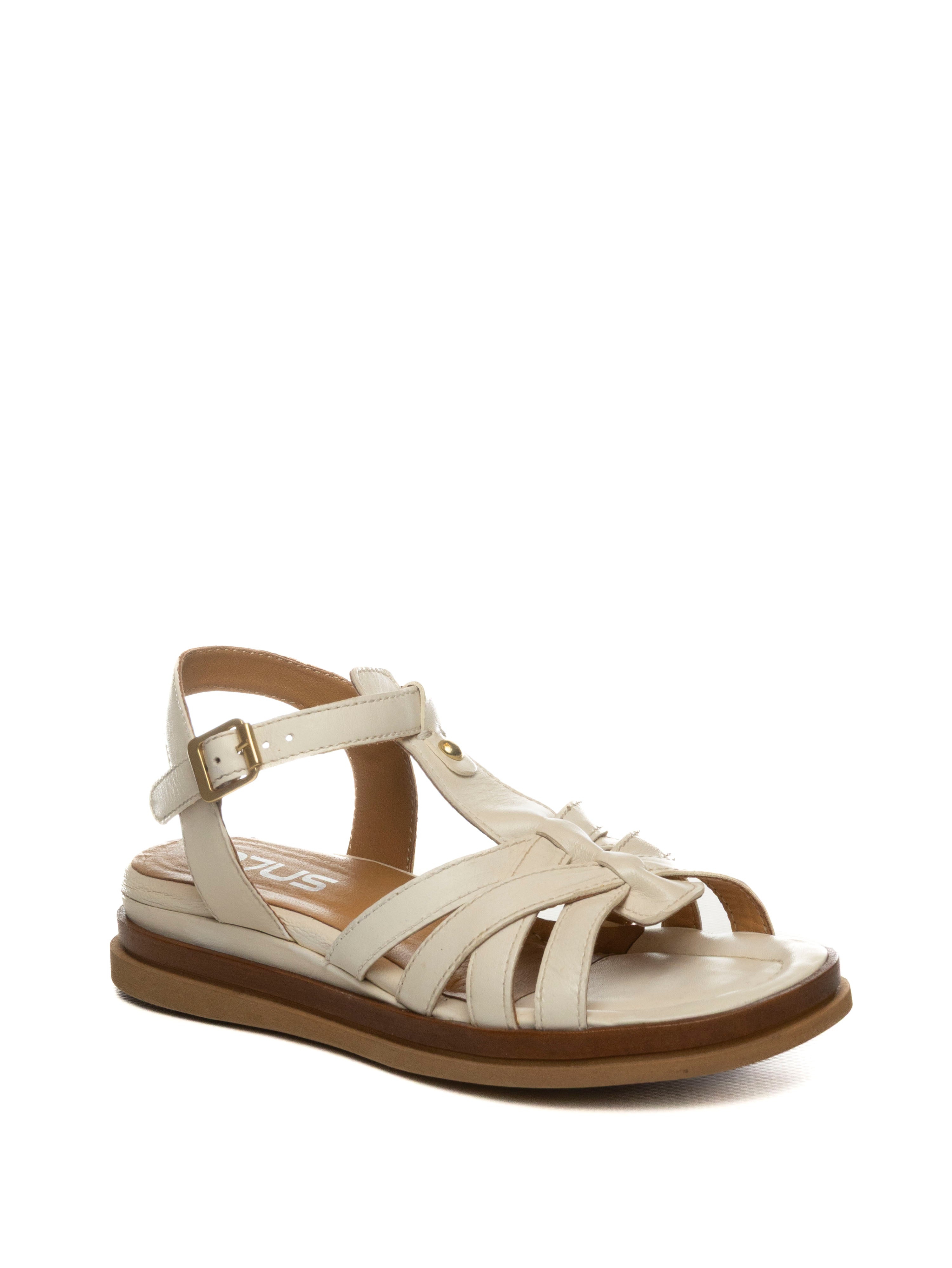 MJUS sandalo pelle bianco N14001 PELLE-6280