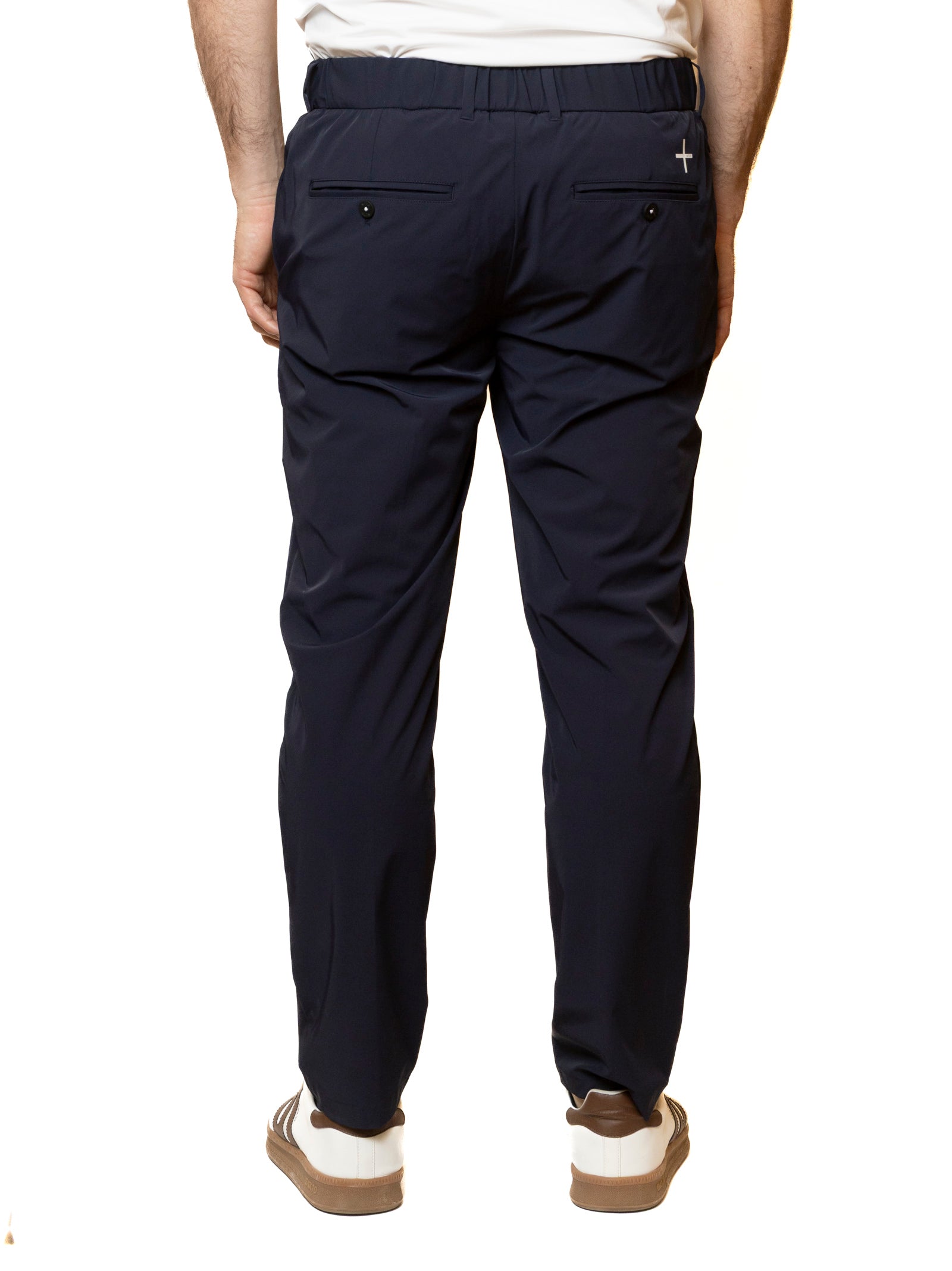 MORE pantalone in cotone blu LINCOLM NYLON-BLU