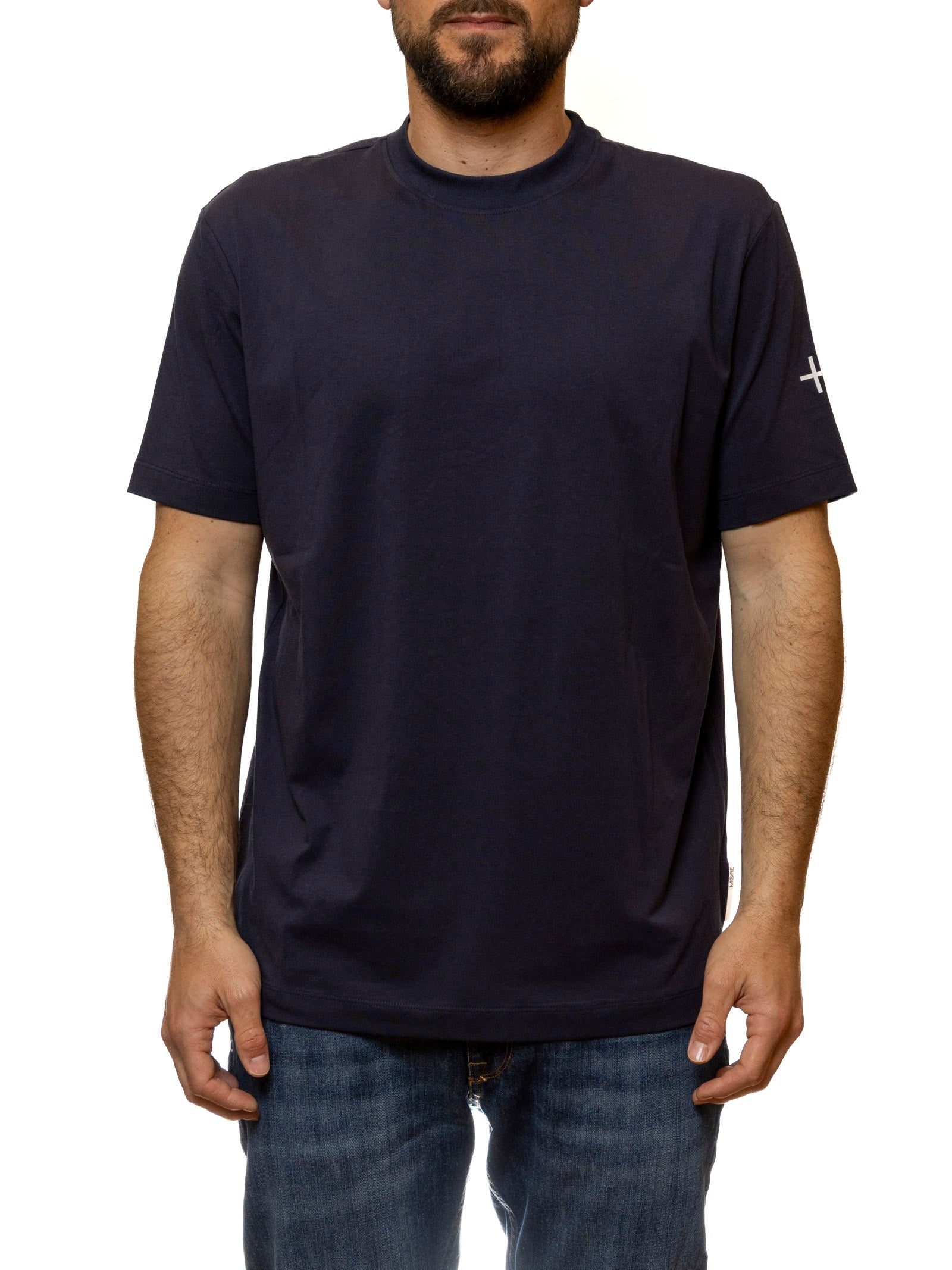 MORE t-shirt cotone blu PABLO COTONE-BLU