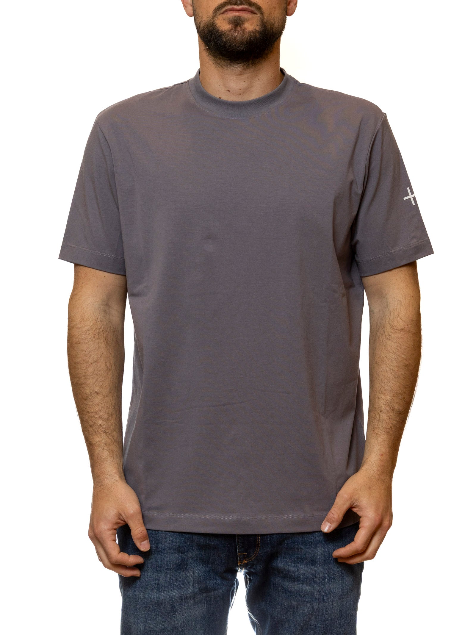 MORE t-shirt cotone piombo PABLO COTONE-PIOMBO