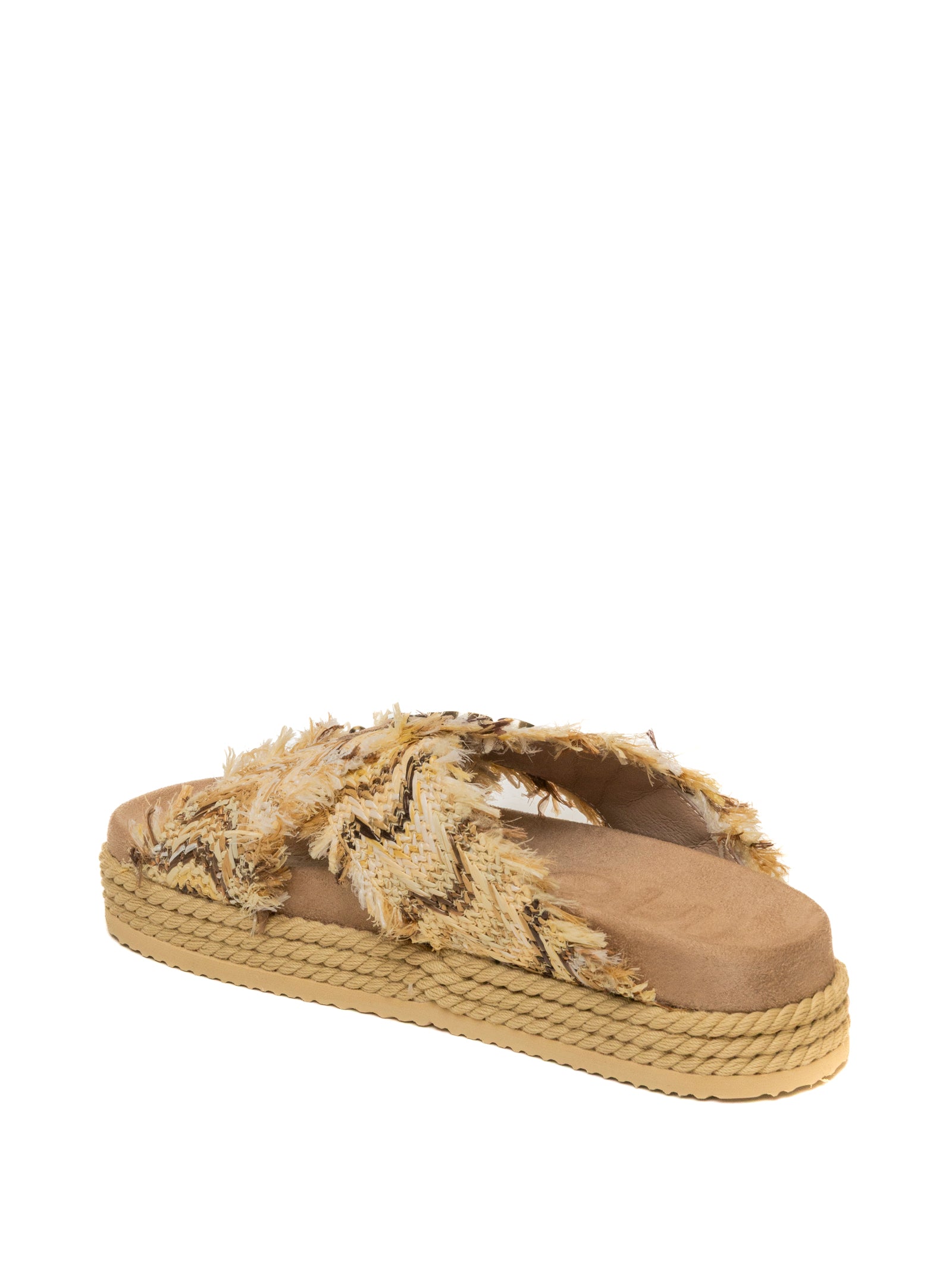 MOU Sandalo raffia intrecciata beige 451011K RAFIA-TERRA