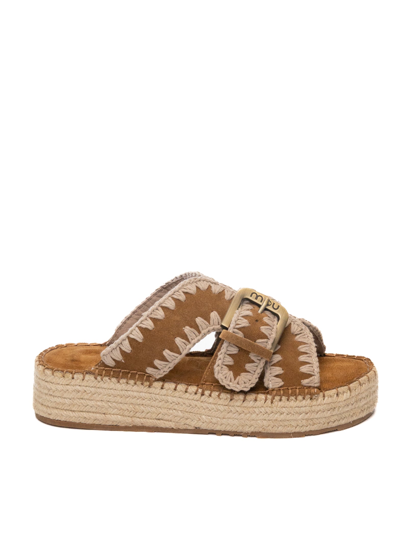 MOU Sandalo camoscio cognac 641003A JUTE-COG