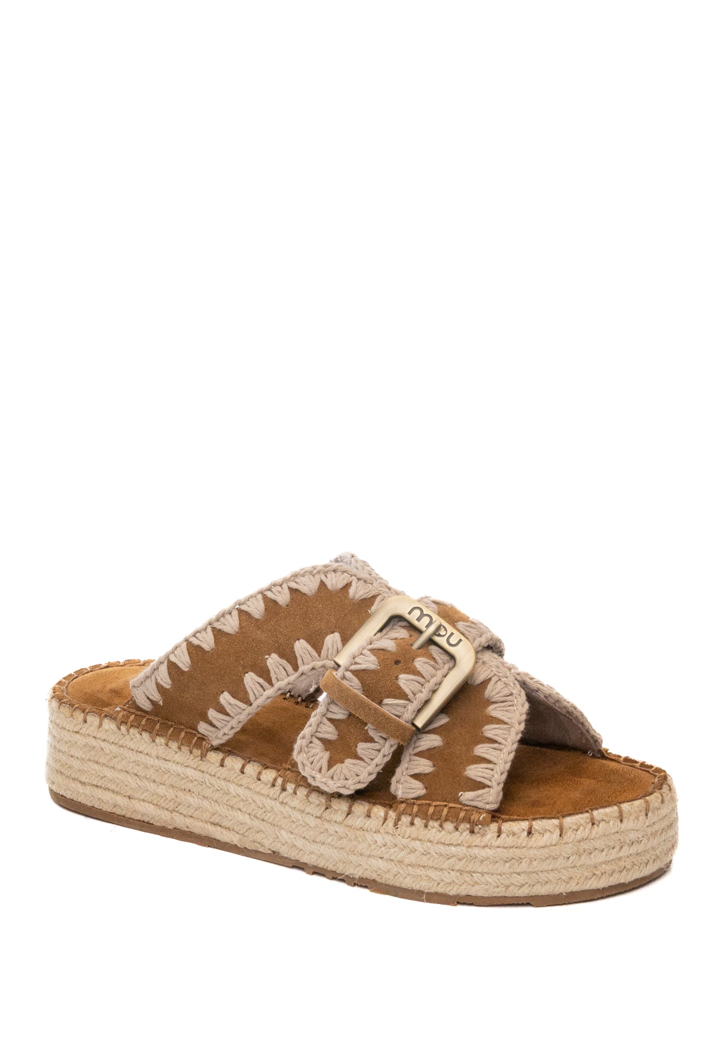 MOU Sandalo camoscio cognac 641003A JUTE-COG