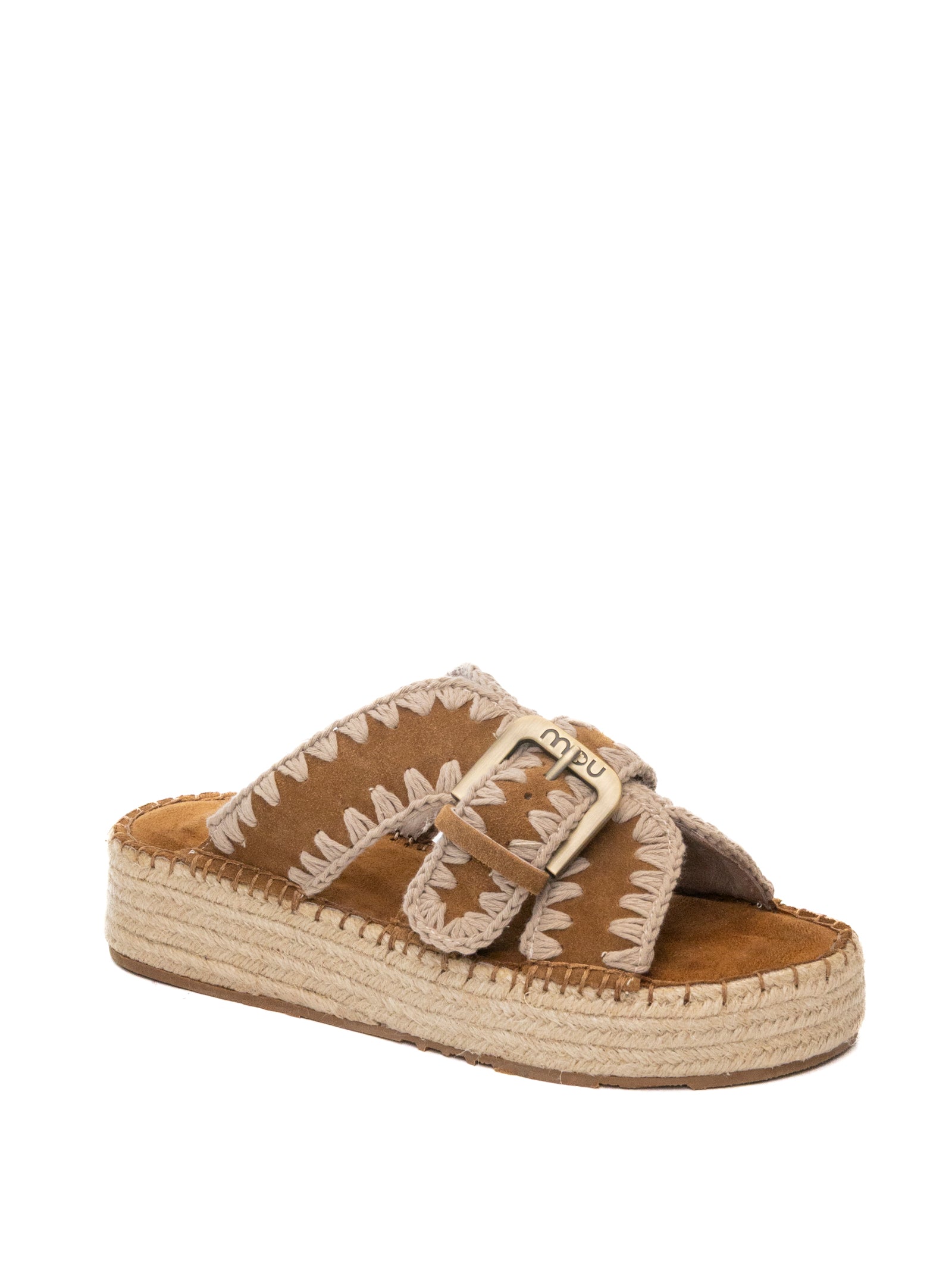 MOU Sandalo camoscio cognac 641003A JUTE-COG