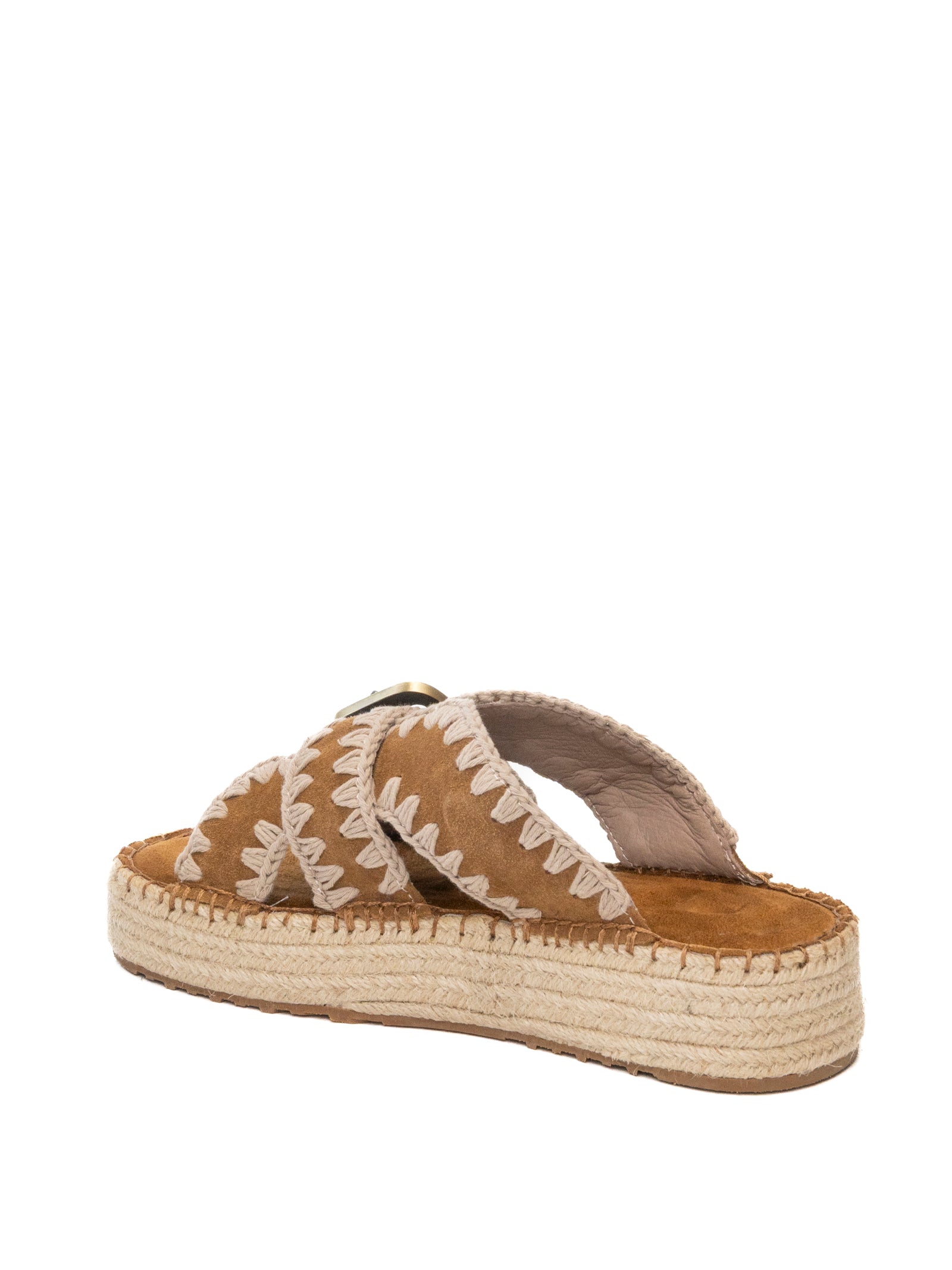 MOU Sandalo camoscio cognac 641003A JUTE-COG
