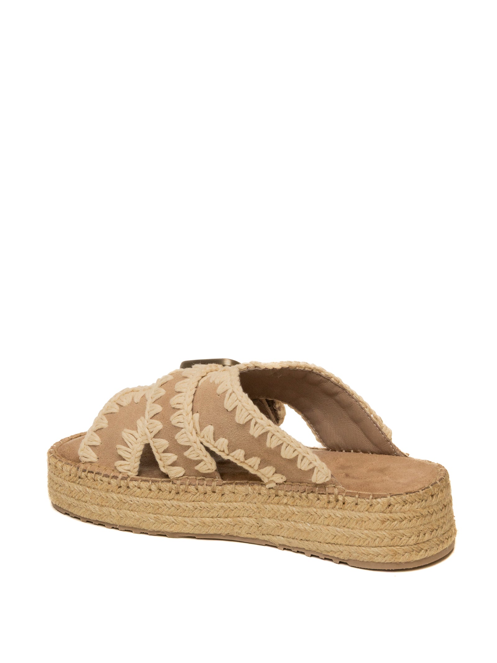 MOU Sandalo camoscio beige/rosa 641003A JUTE-PSA