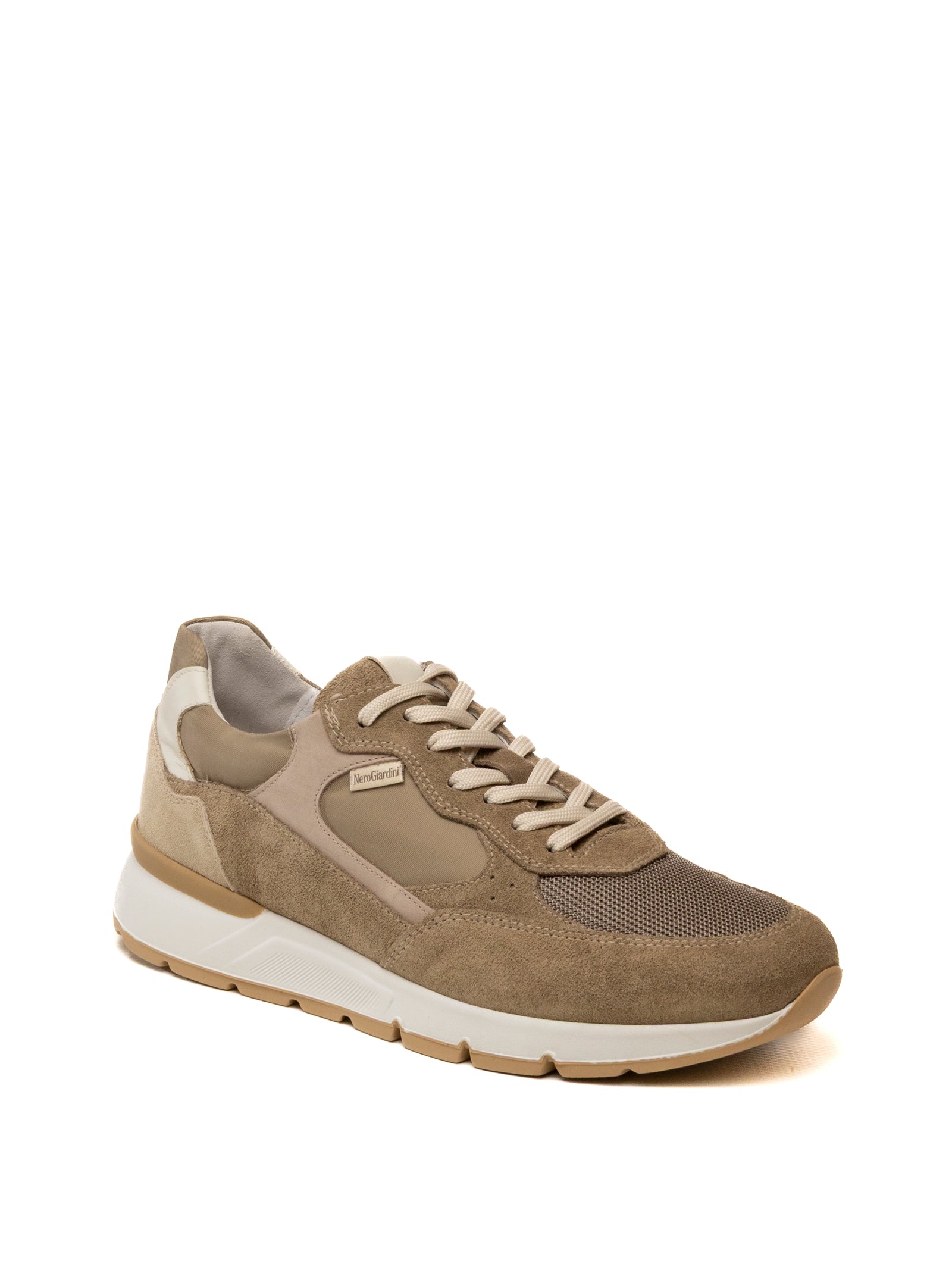 NERO GIARDINI Sneaker camoscio taupe E601100 AROLD-VELO