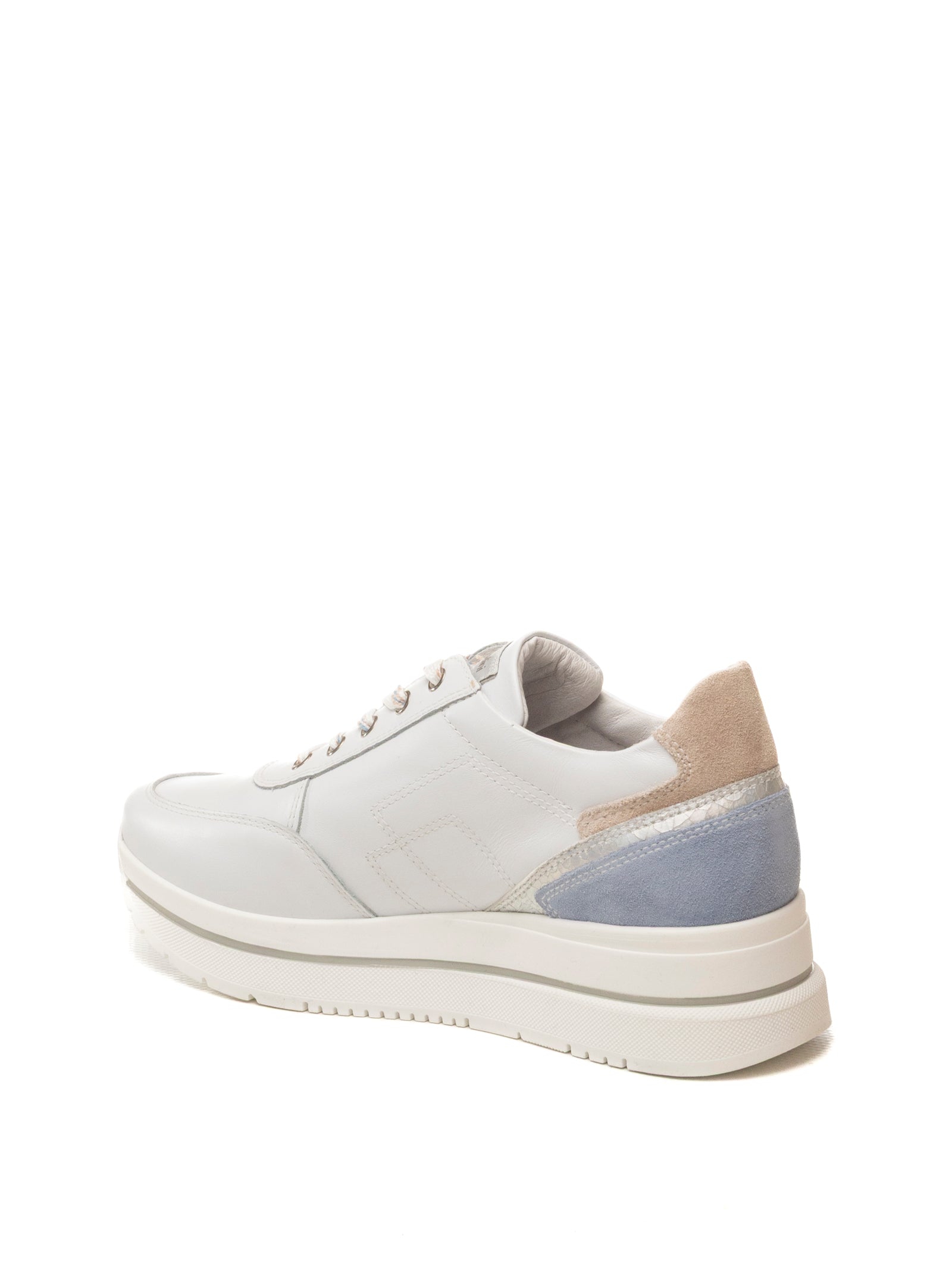 NERO GIARDINI Sneaker pelle bianco/azzurro/rosa E615203 SKIPPER-707