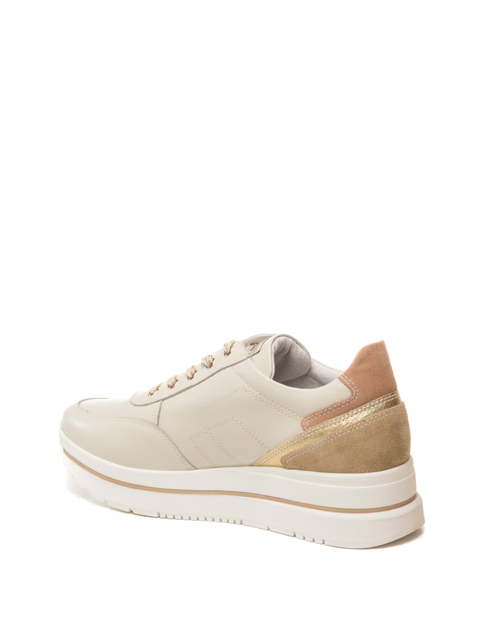 NERO GIARDINI Sneaker pelle bianco/rosa E615203 VELVET-713