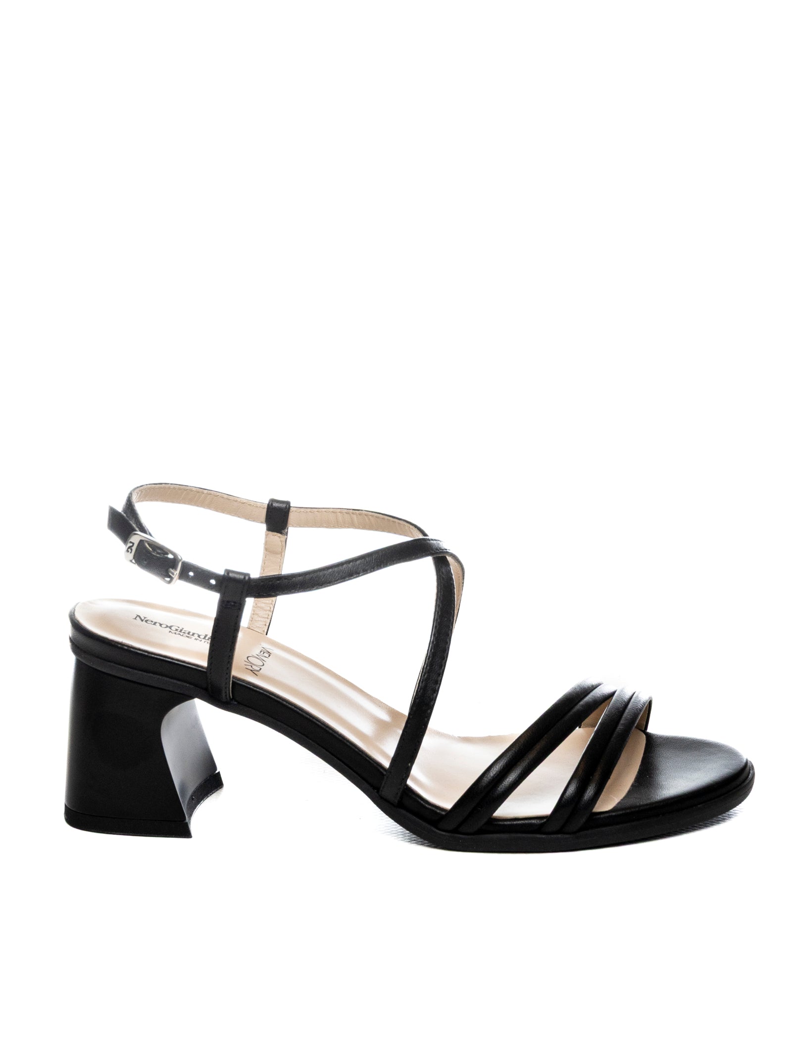 NERO GIARDINI Sandalo pelle nero E615740 PANDORA-NERO