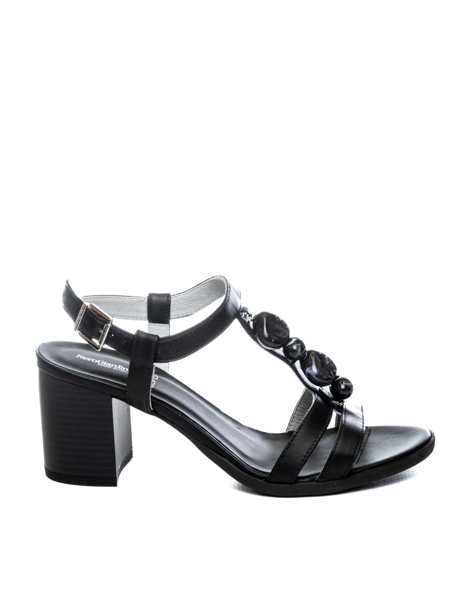 NERO GIARDINI Sandalo pelle nero E615860 TAMIGI-NERO