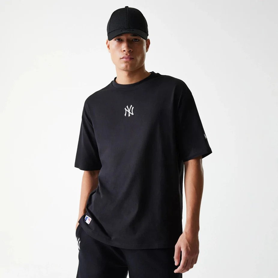 NEW ERA t-shirt cotone nera 60675746 NOS MLB-BLK