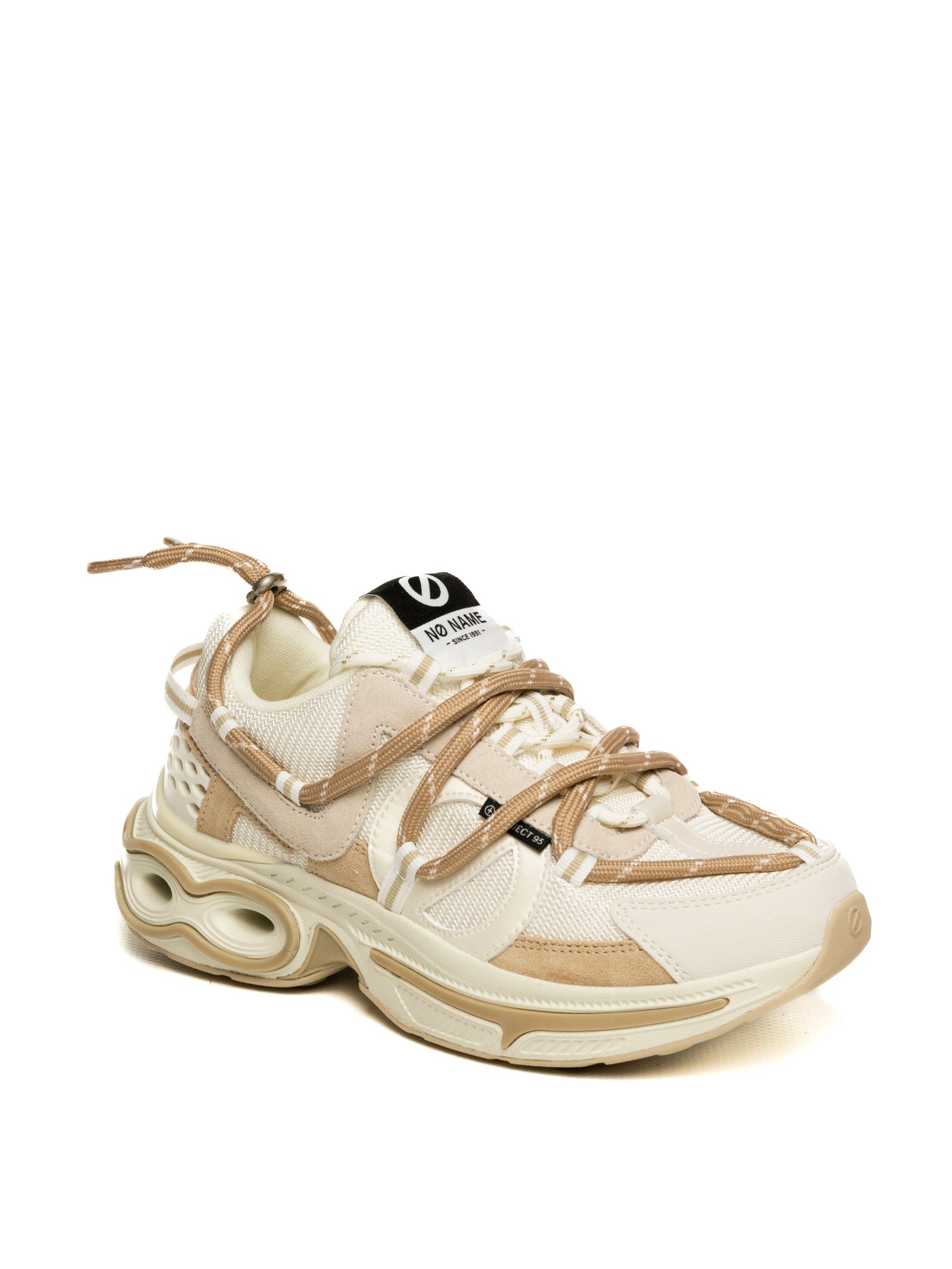 NO NAME Sneaker willo bianco/beige WILLO RUNNER SUEDE-DOVE/SAND