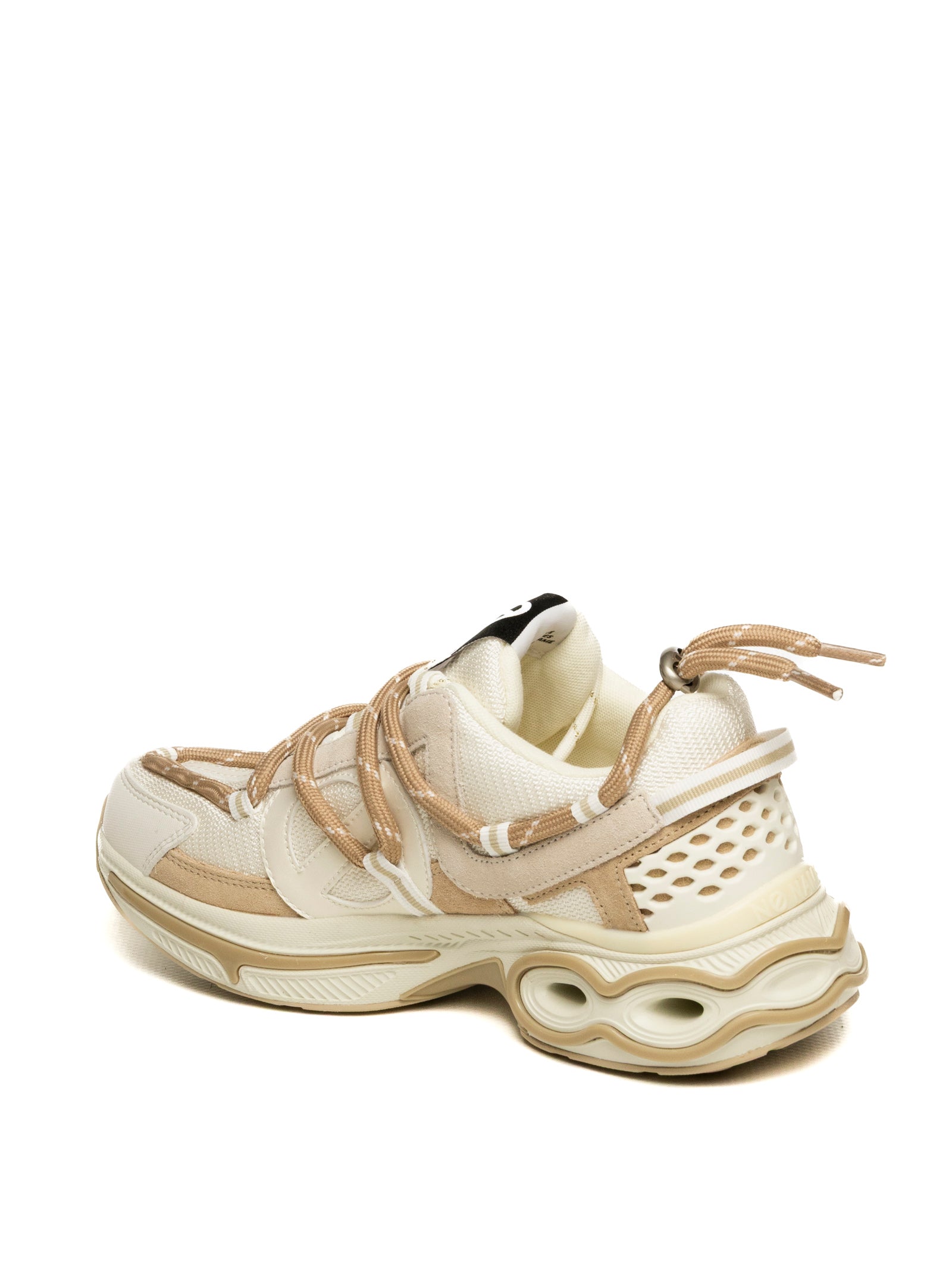 NO NAME Sneaker willo bianco/beige WILLO RUNNER SUEDE-DOVE/SAND