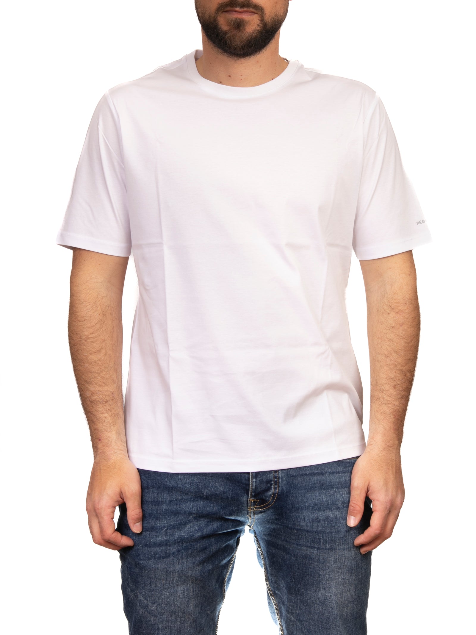 PEOPLE OF SHIBUYA girocollo cotone bianco SHIKO PM444-007