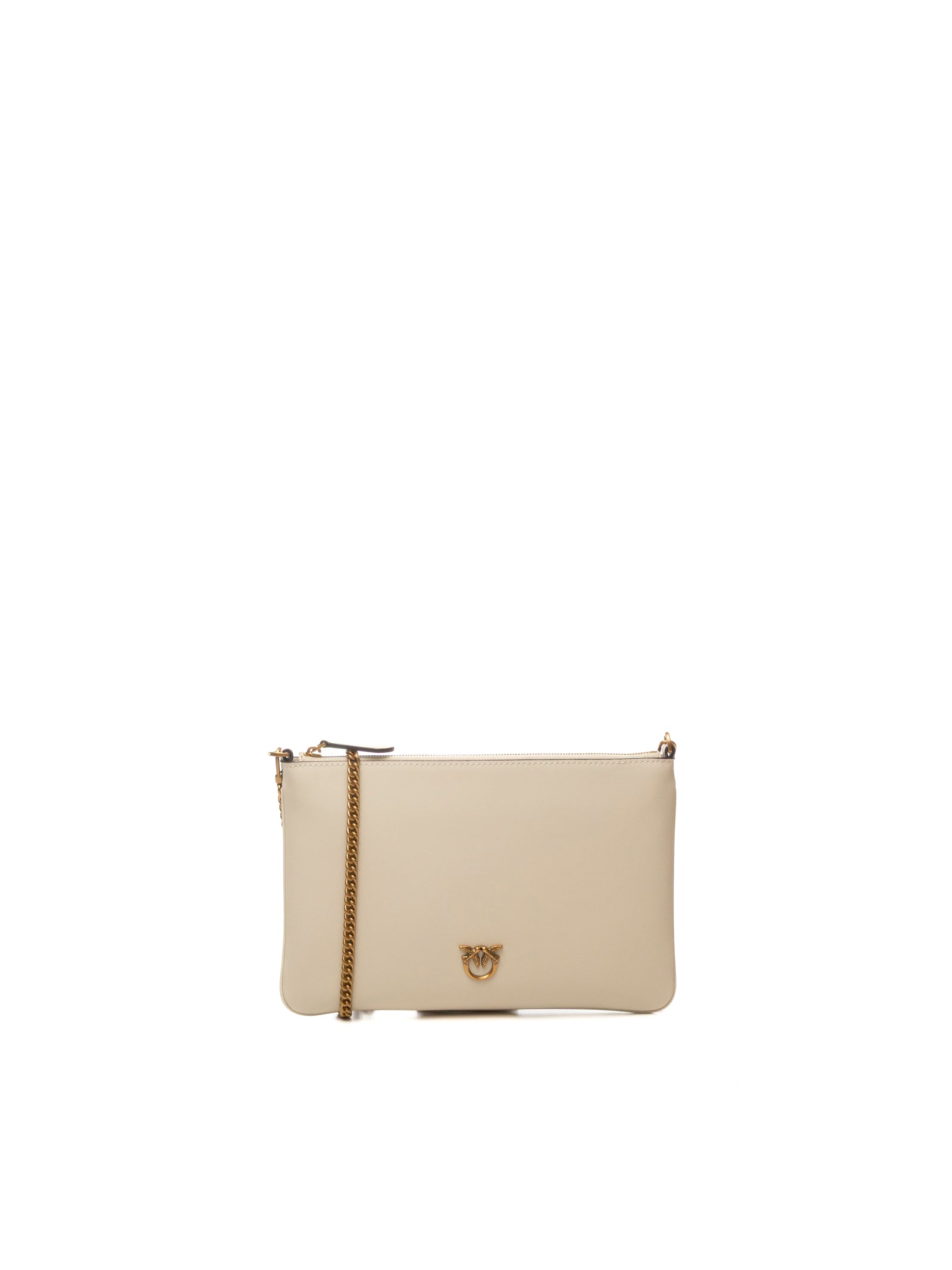PINKO borsa a spalla flat classic bianco/oro 100455-AOF1 FLAT CLASSIC-Z14Q