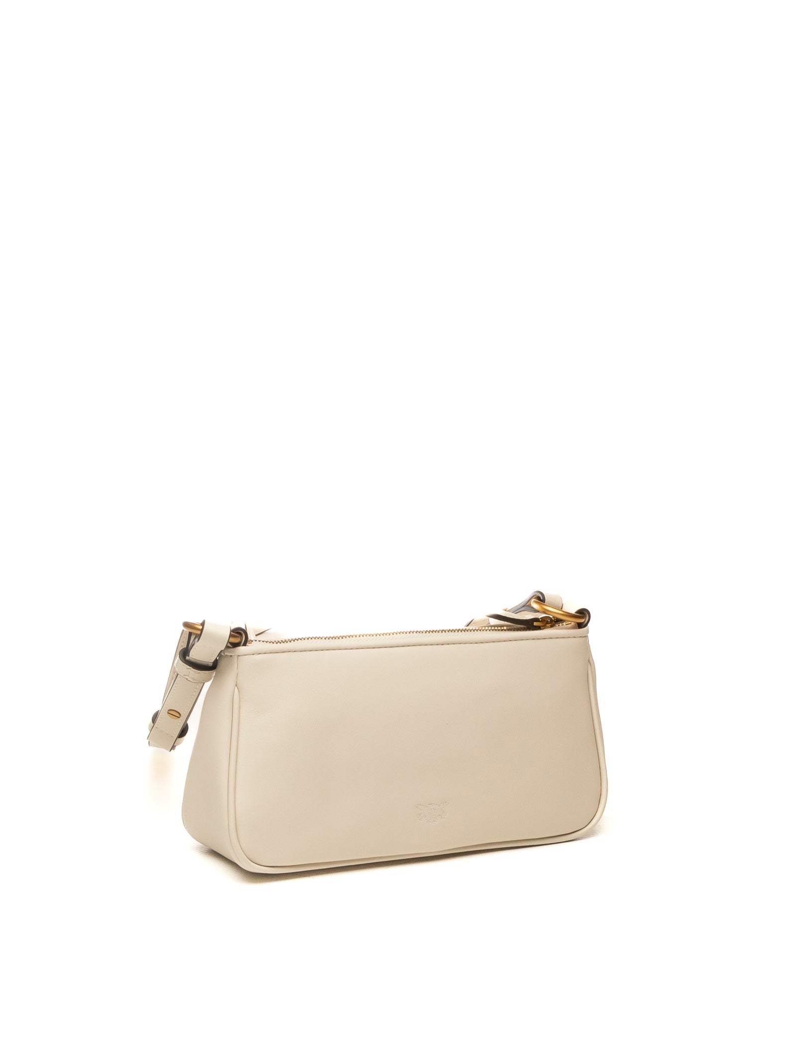 PINKO borsa a spalla half moon bianco/oro 105069-A0QO HALF MOON-Z14Q