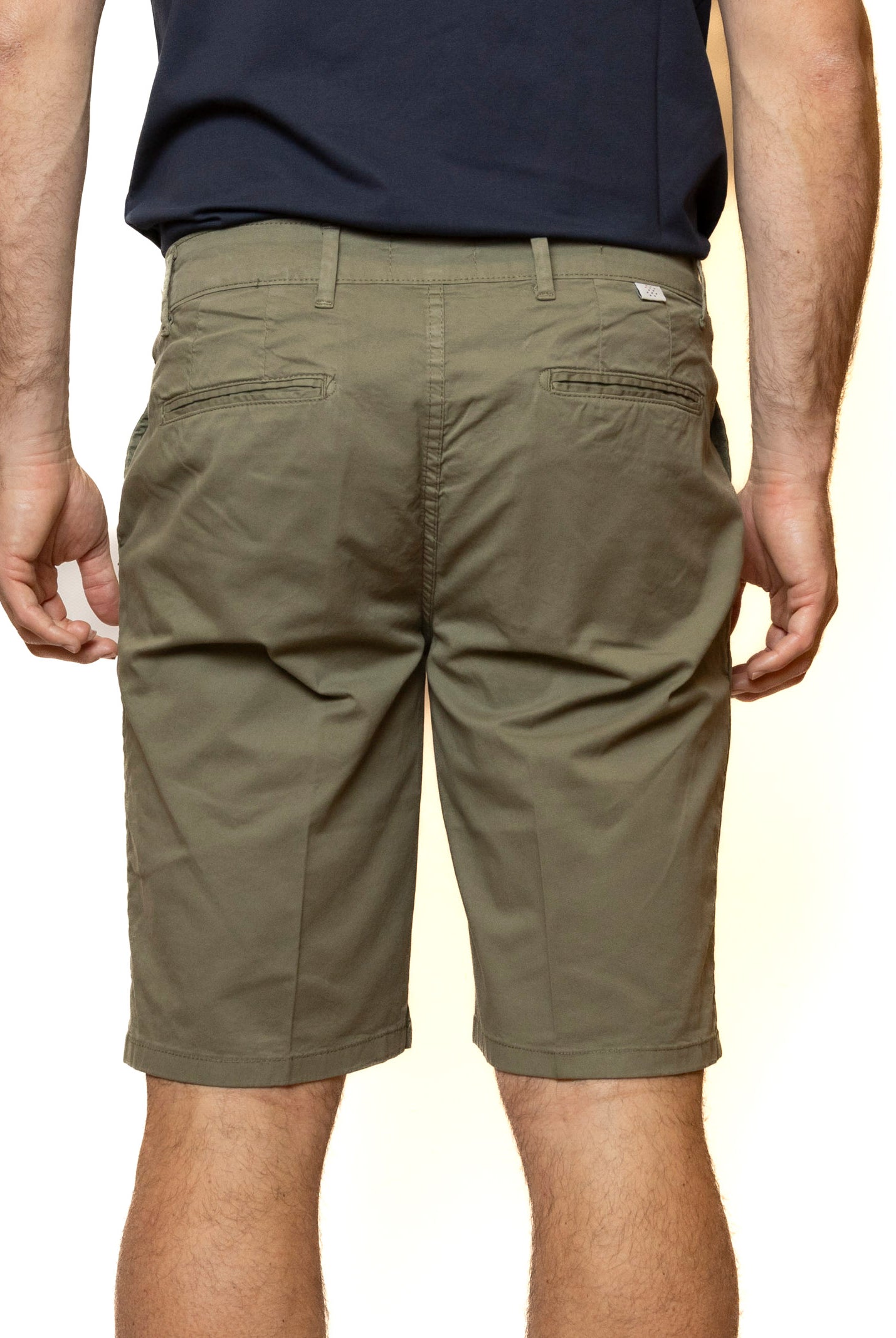 QB24 bermuda cotone verde 0126148 COTONE-GREEN