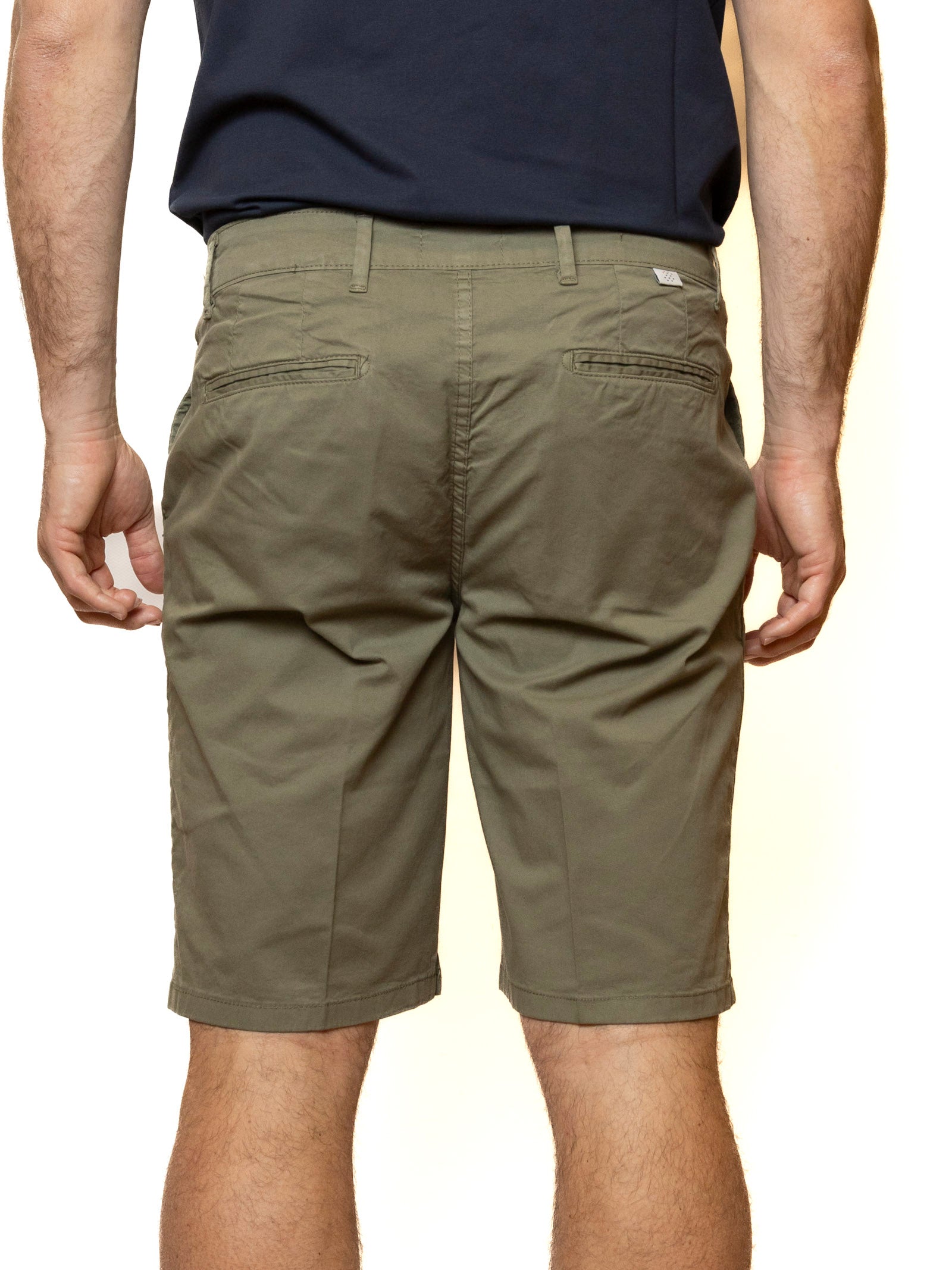 QB24 bermuda cotone verde 0126148 COTONE-GREEN
