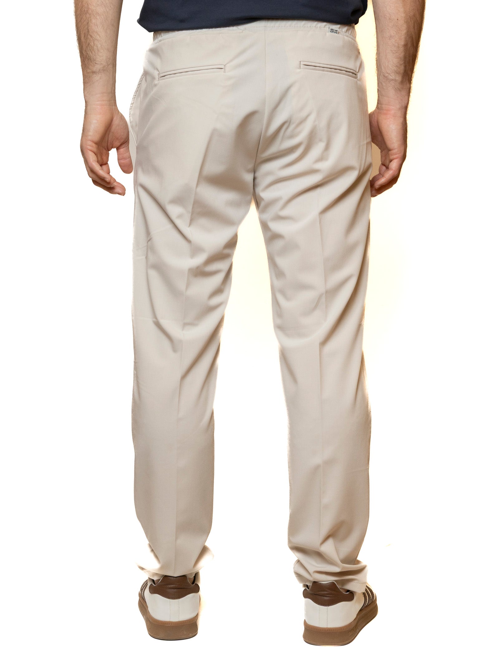 QB24 pantalone cotone avorio 0126178 COTONE-AVORIO