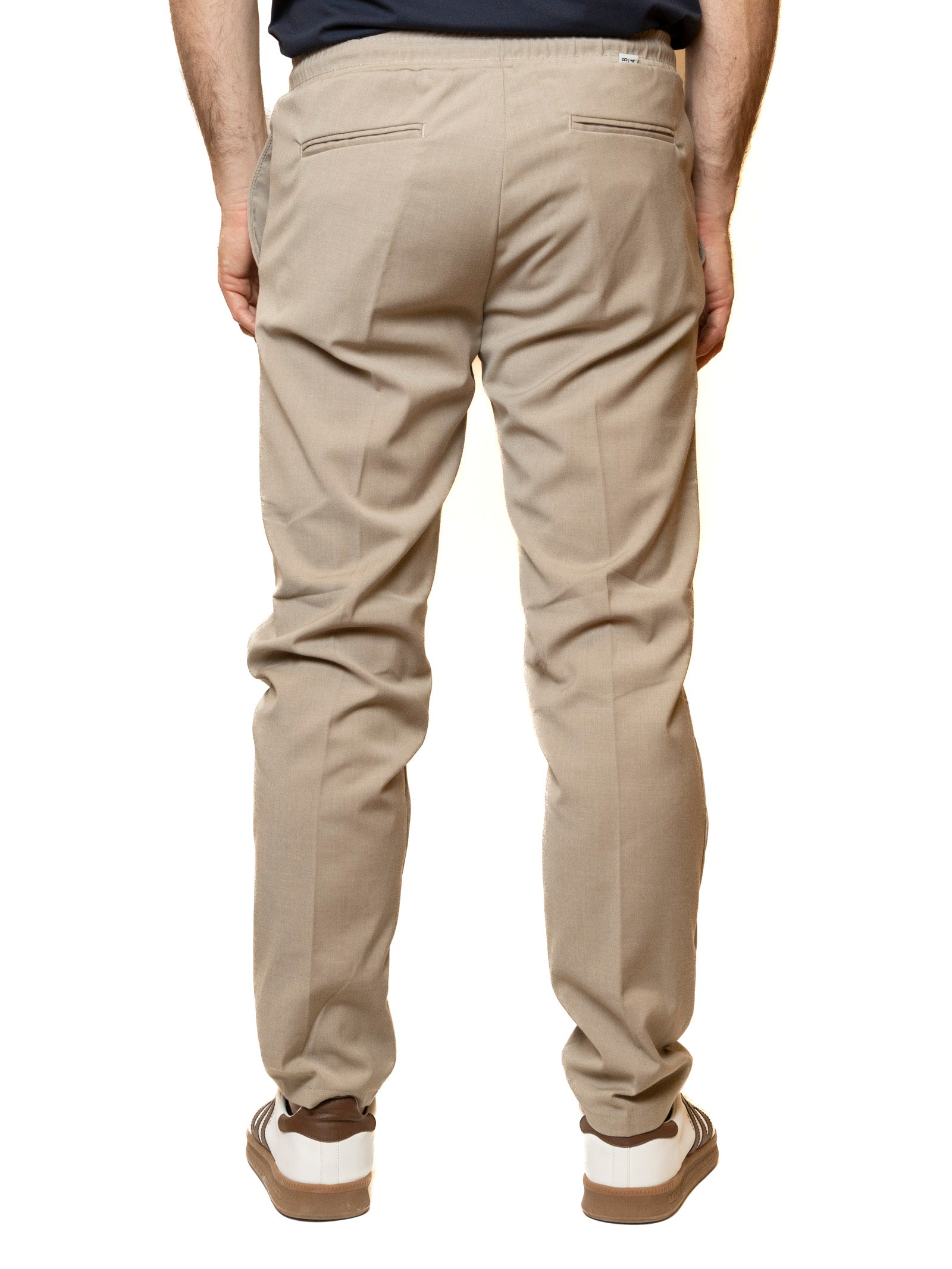 QB24 pantalone cotone sabbia 0126178 COTONE-SAND