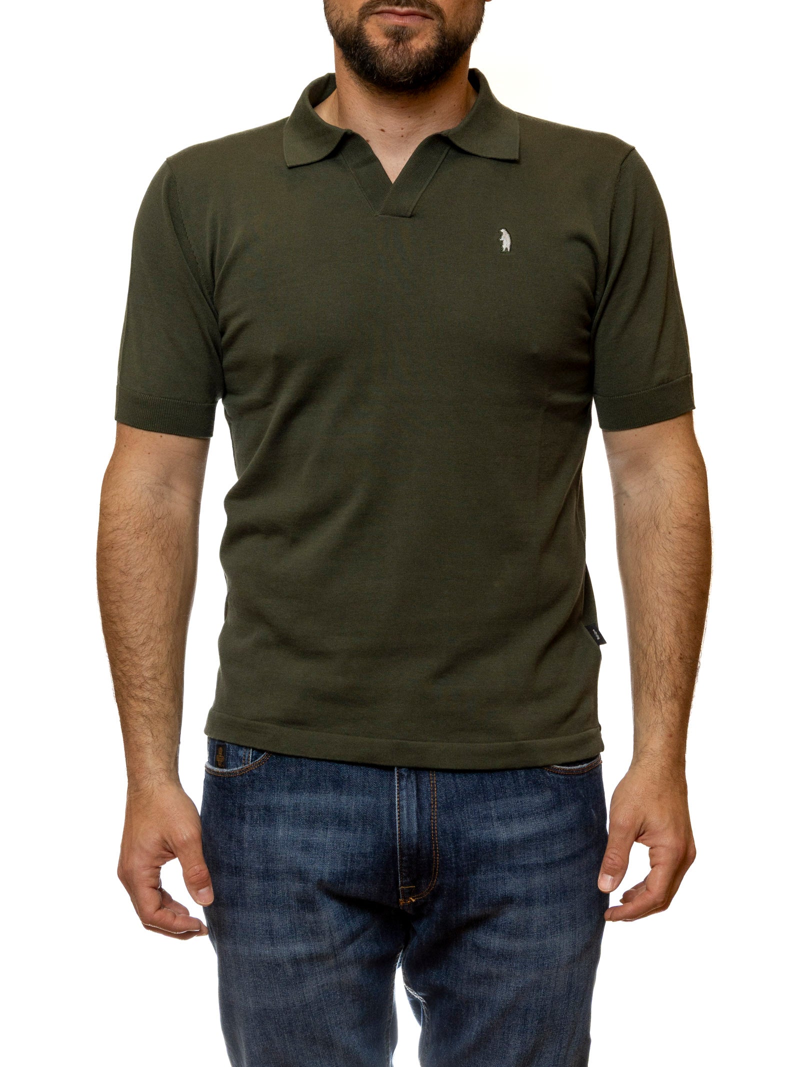 REFRIGUE polo knit verde R5009M261 KNIT-MILITARY
