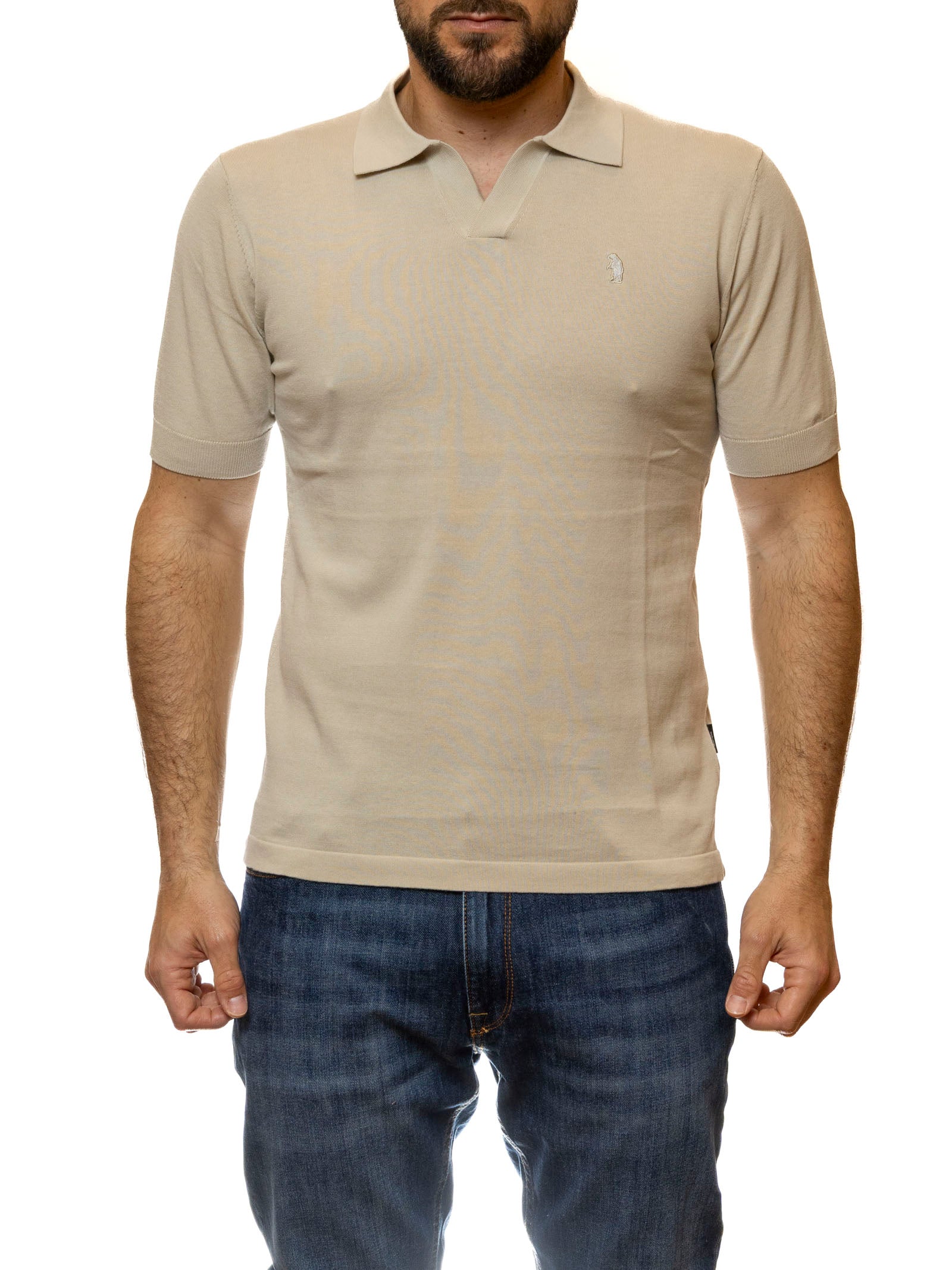 REFRIGUE polo knit beige R5009M261 KNIT-PANAMA