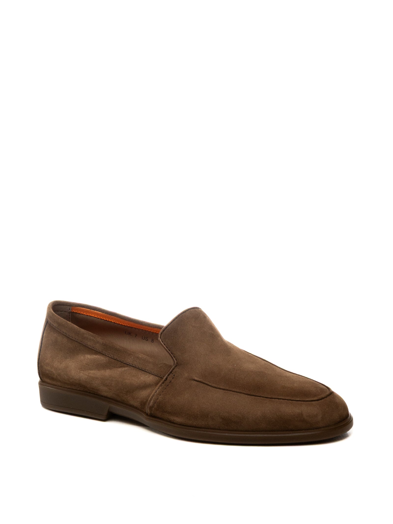 SANTONI Mocassino camoscio moro 18829 BROWN-M21