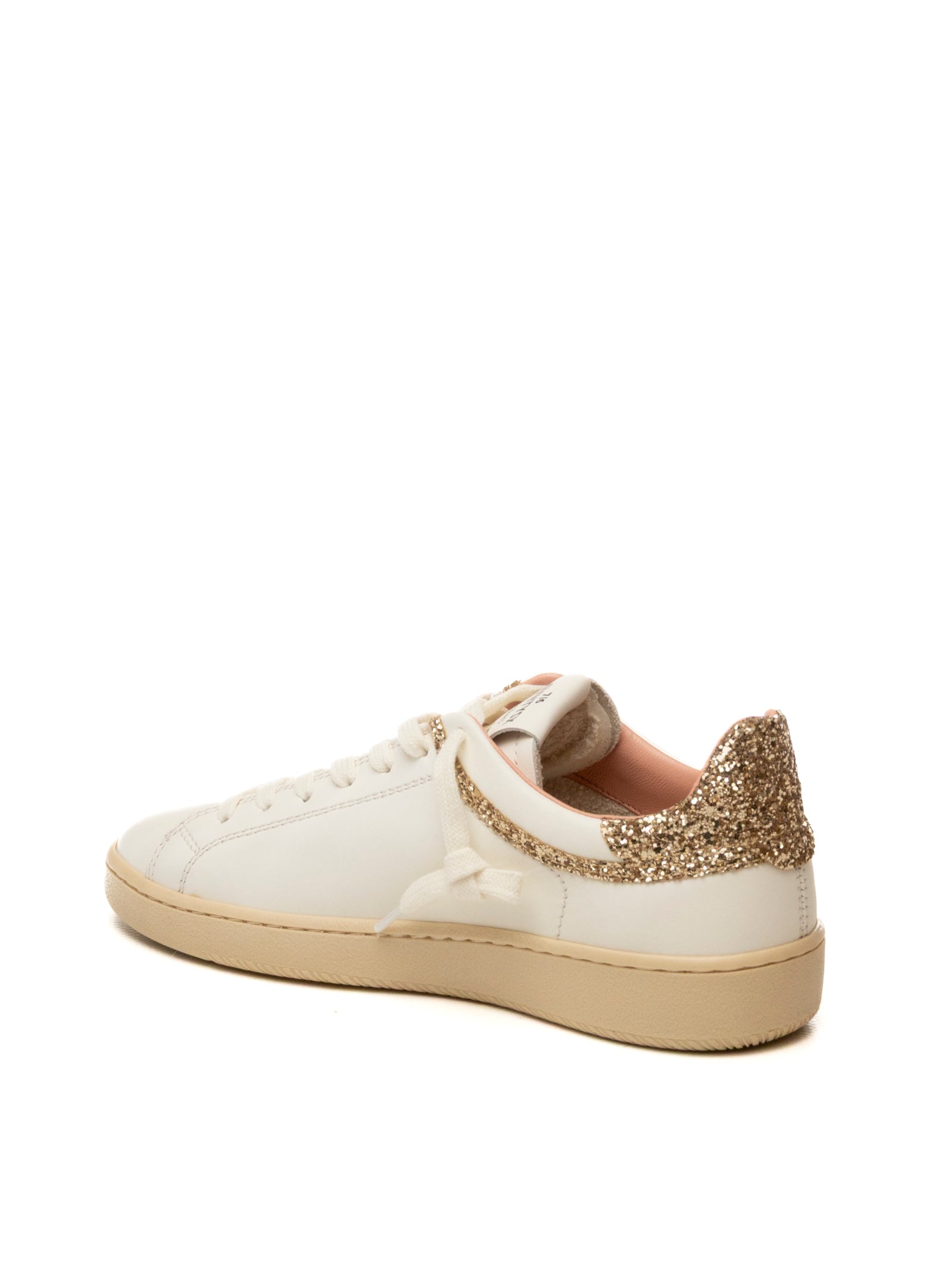 THE 76 Sneaker jump bianco/oro JUMP D PELLE-WHITE/GOLD