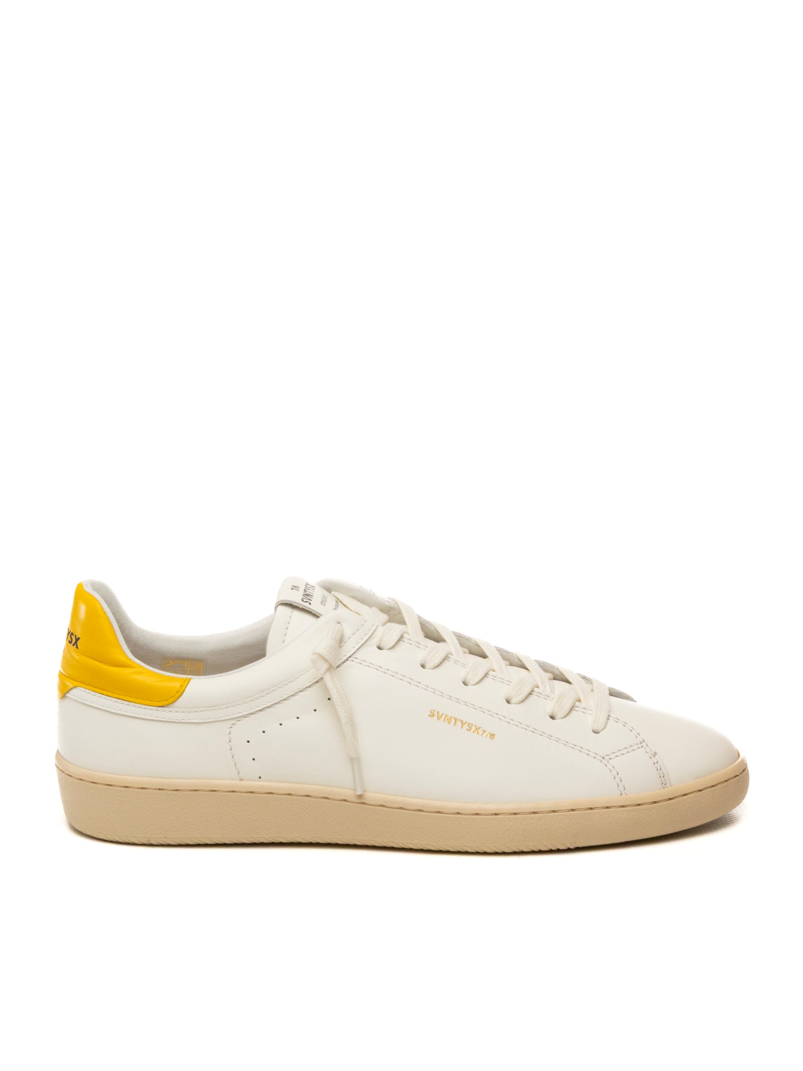 THE 76 Sneaker jump bianco/giallo JUMP U PELLE-BIA/GIALLO