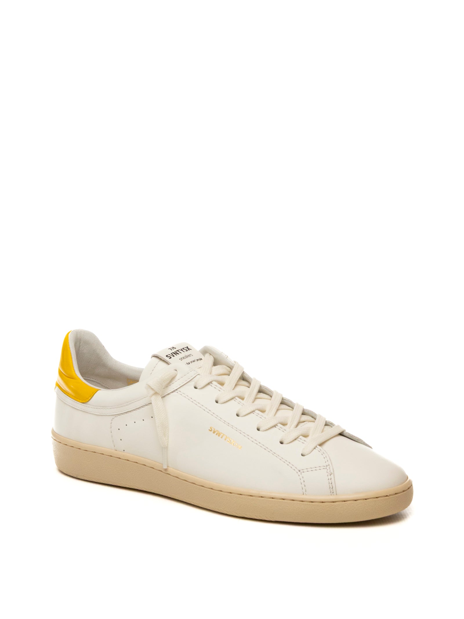 THE 76 Sneaker jump bianco/giallo JUMP U PELLE-BIA/GIALLO