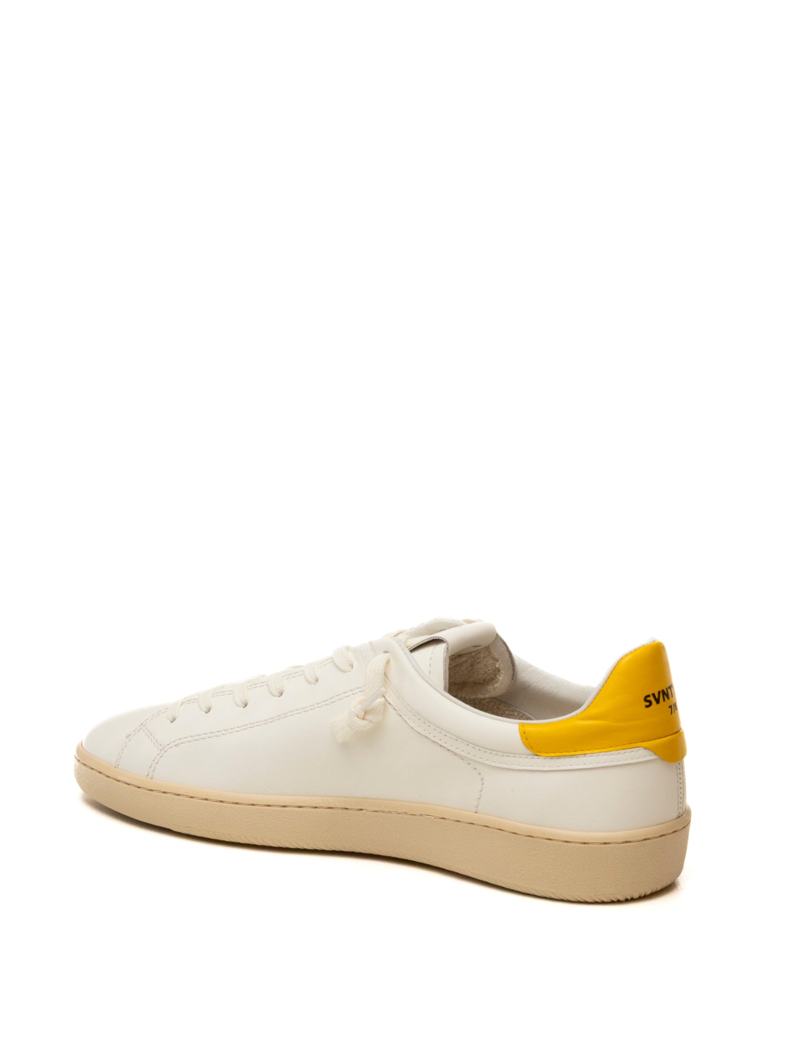 THE 76 Sneaker jump bianco/giallo JUMP U PELLE-BIA/GIALLO