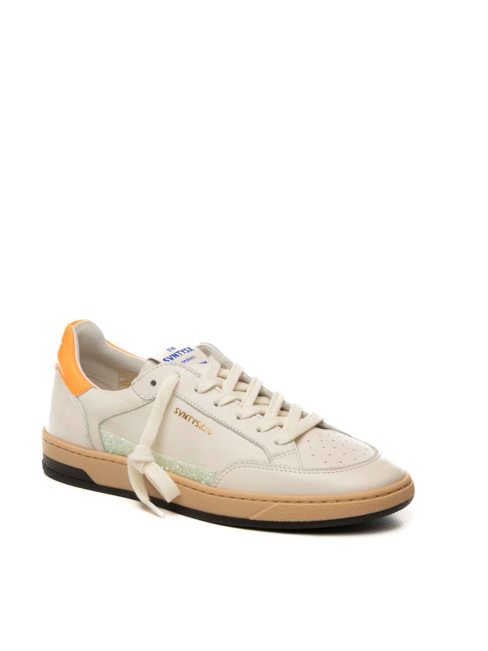 THE 76 Sneaker jump bianco/arancio STAY D PELLE-WHI/ORANGE