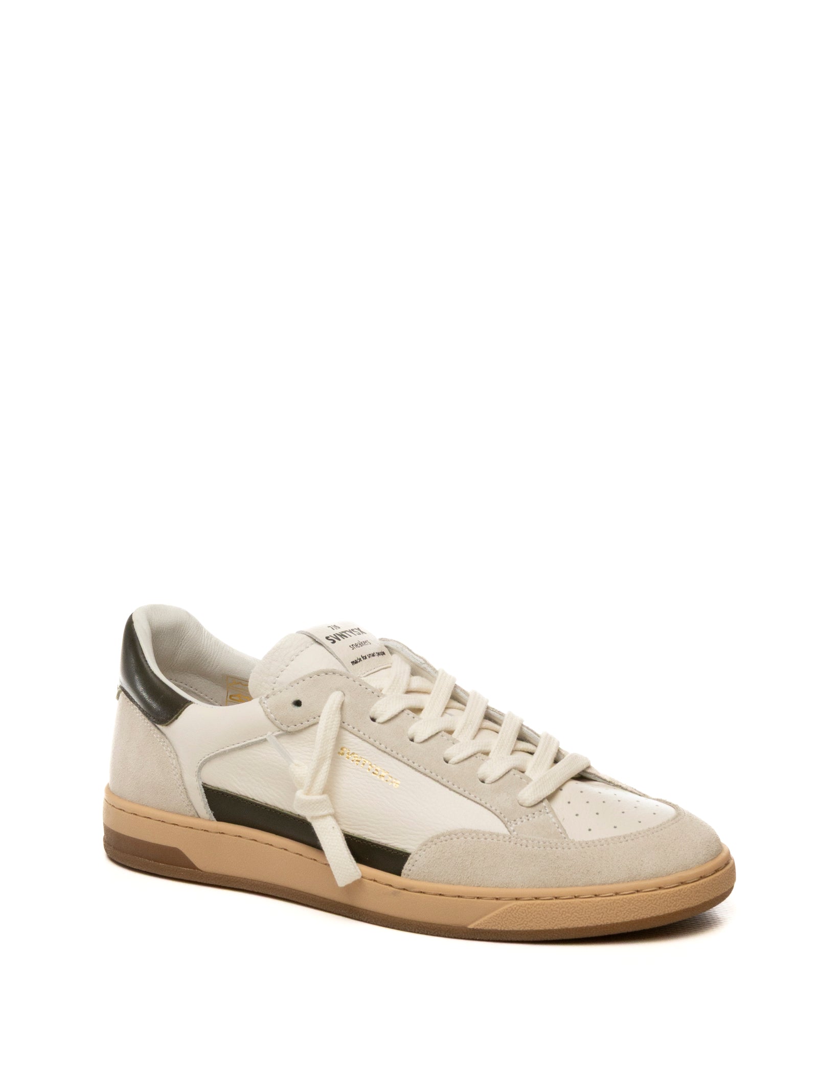 THE 76 Sneaker stay bianco/verde STAY U PELLE-BIA/VERDE
