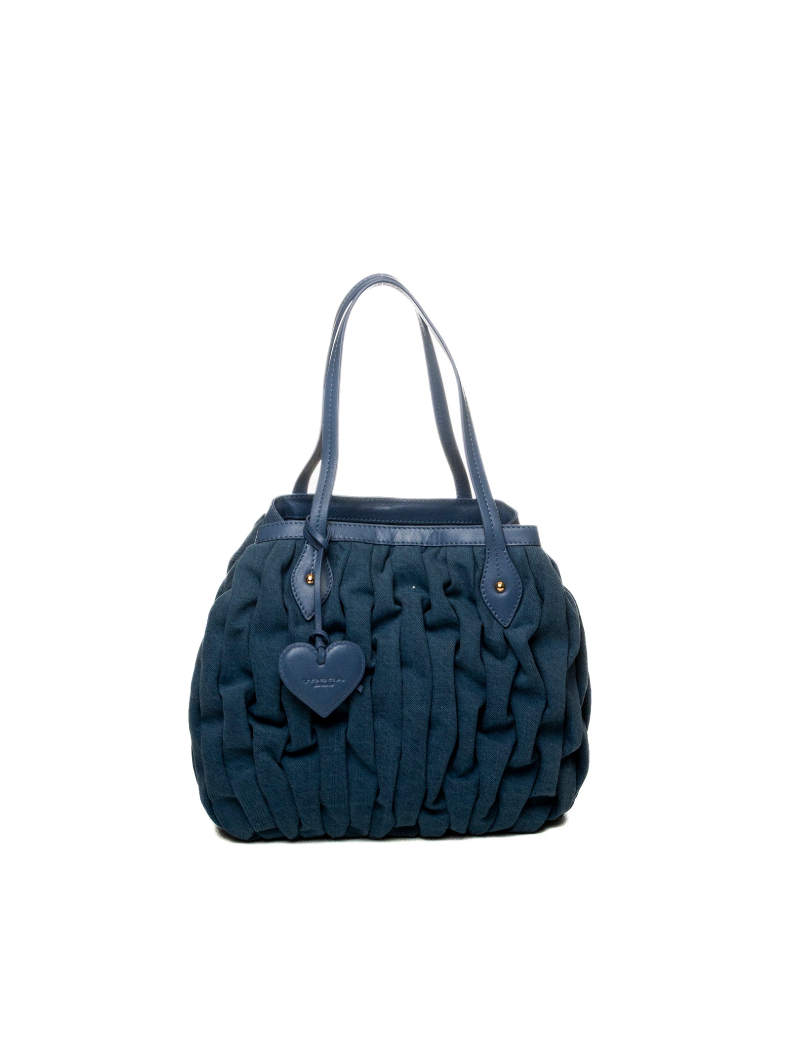 TOSCABLU borsa a spalla plissè blu 622B20 PELLE-C30