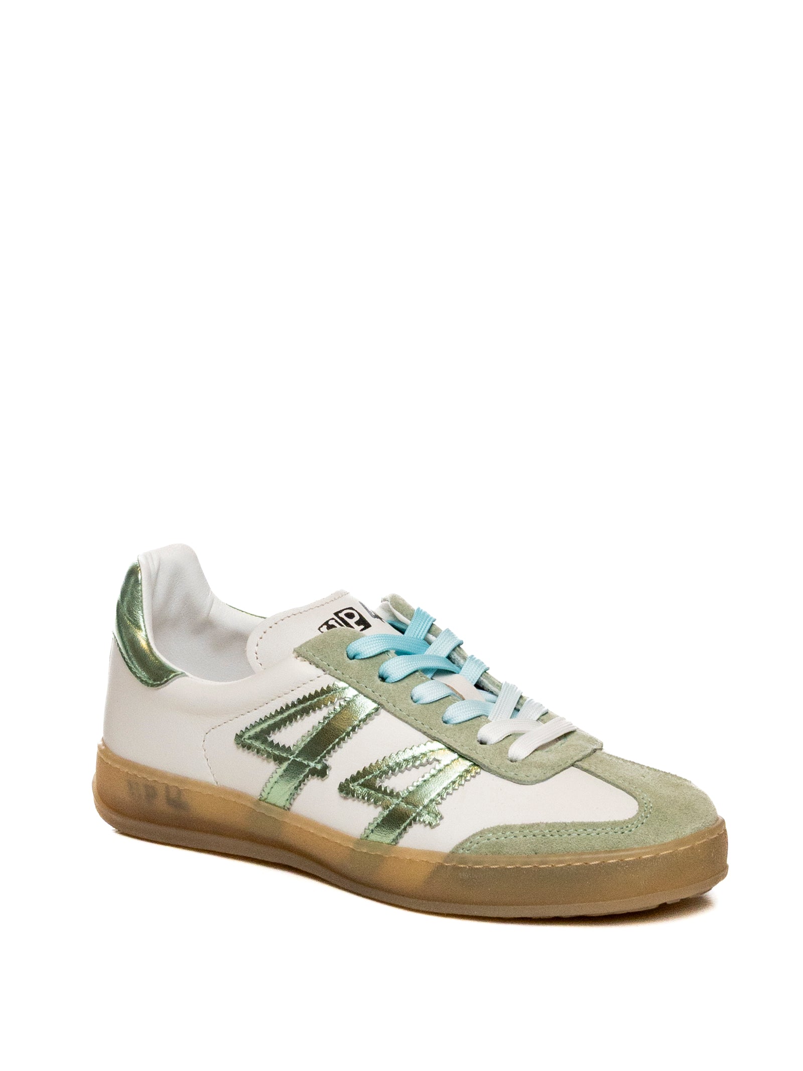 UP44 sneaker bianco/verde W16 PEL/SUE-BIA/VERDE