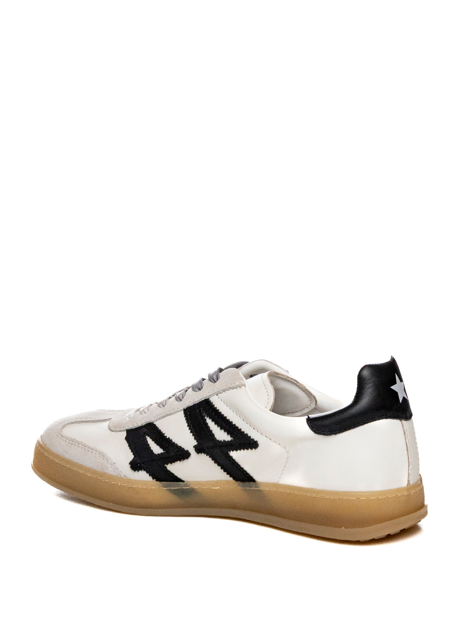 UP44 sneaker bianco/nera W6 PEL/SUE-BIA/NERO