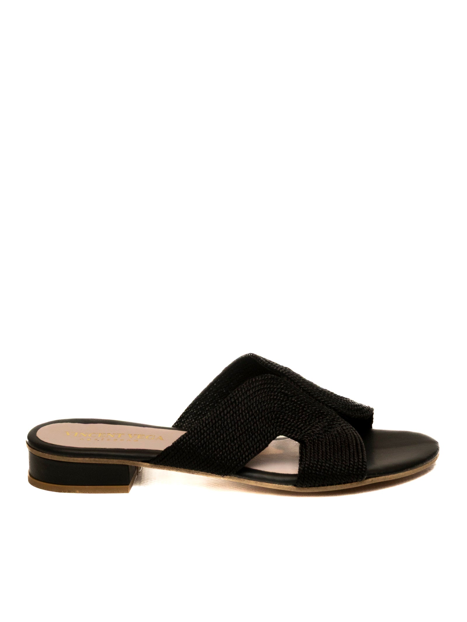 VINCENT VEGA Sandalo leyton raffia nero LEYTON PT20 RAFIA-NERO