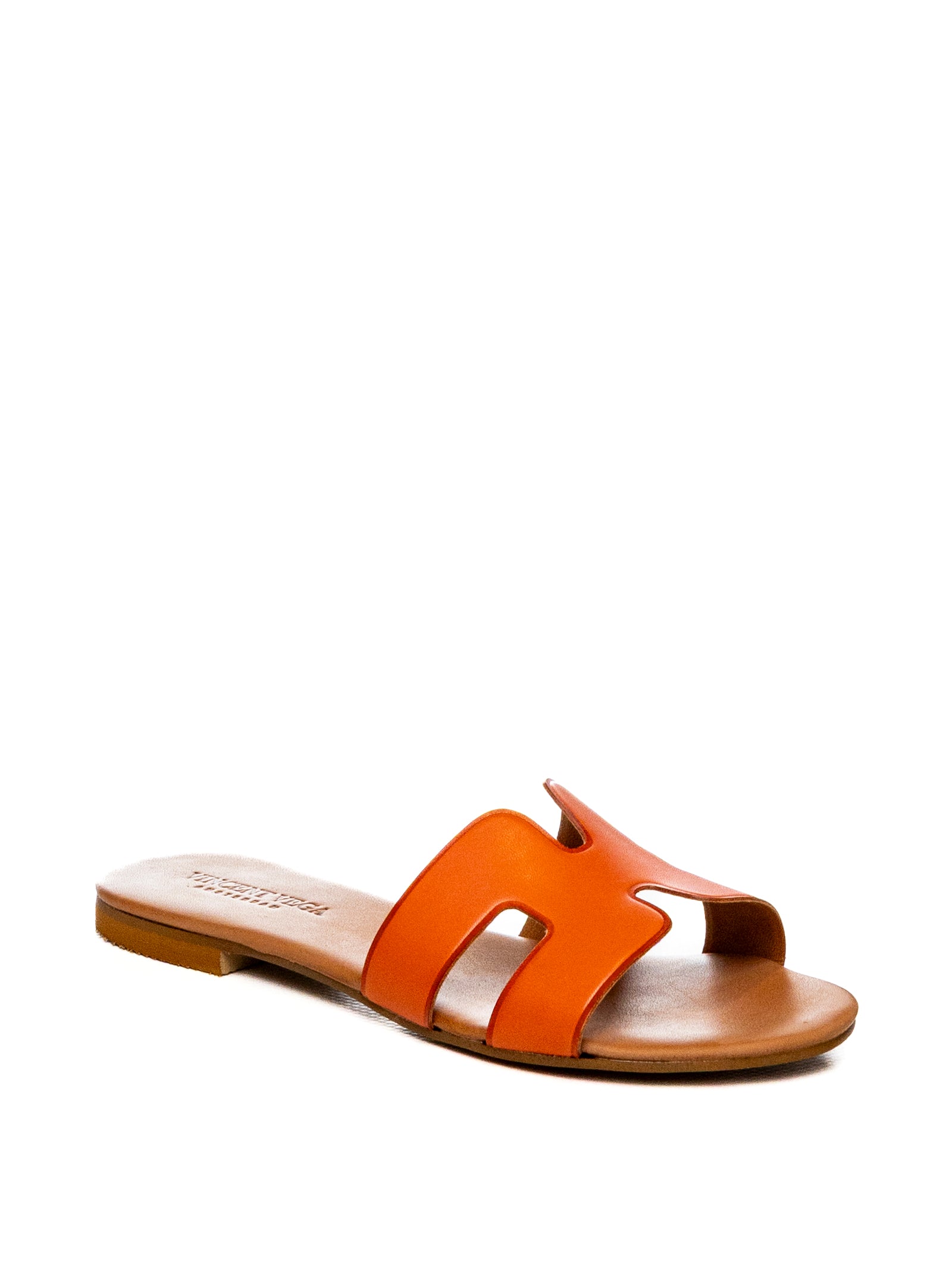 VINCENT VEGA Sandalo pelle arancio P106 HD VIT-ARANCIO
