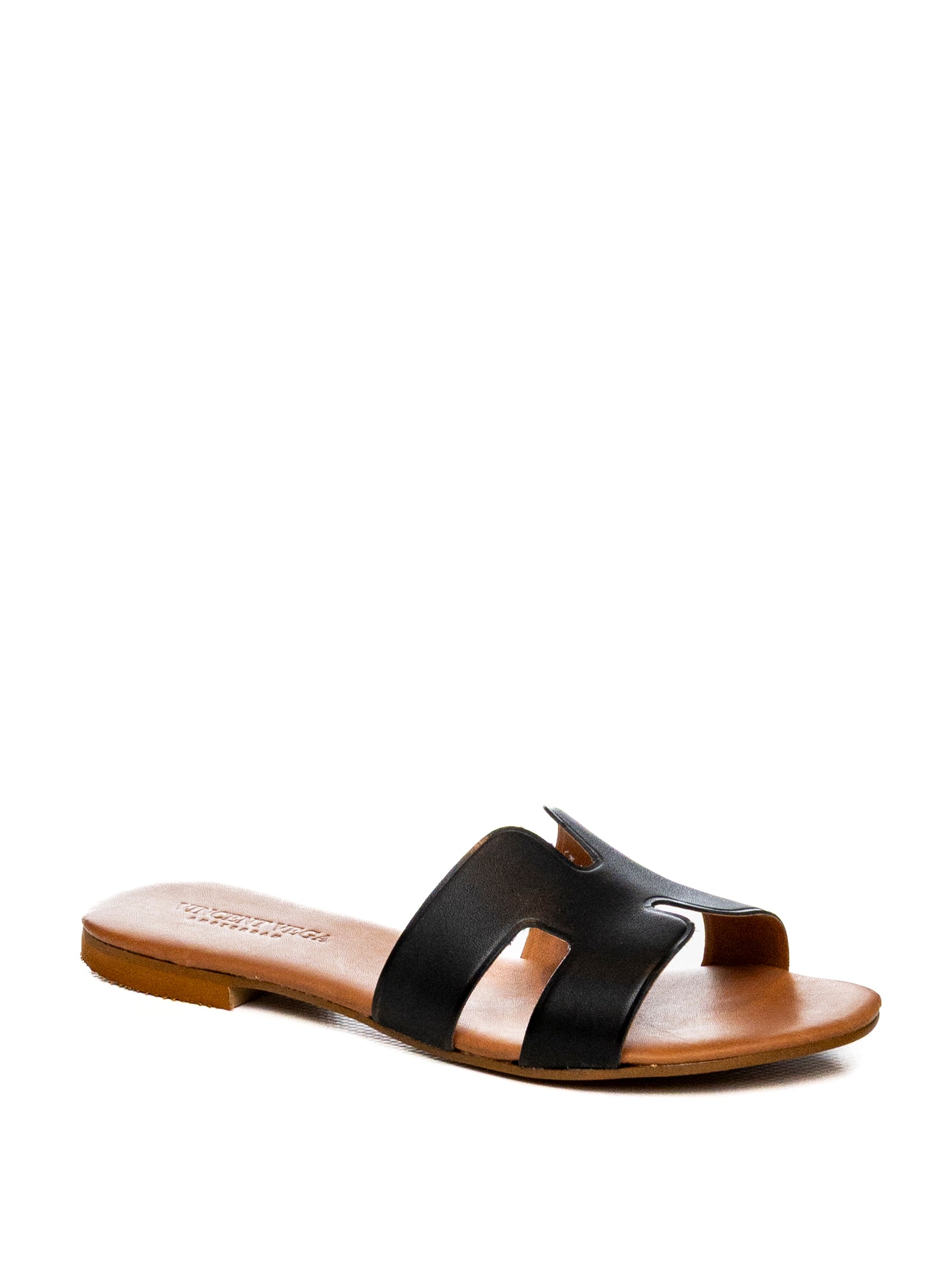 VINCENT VEGA Sandalo pelle nero P106 HD VIT-NERO