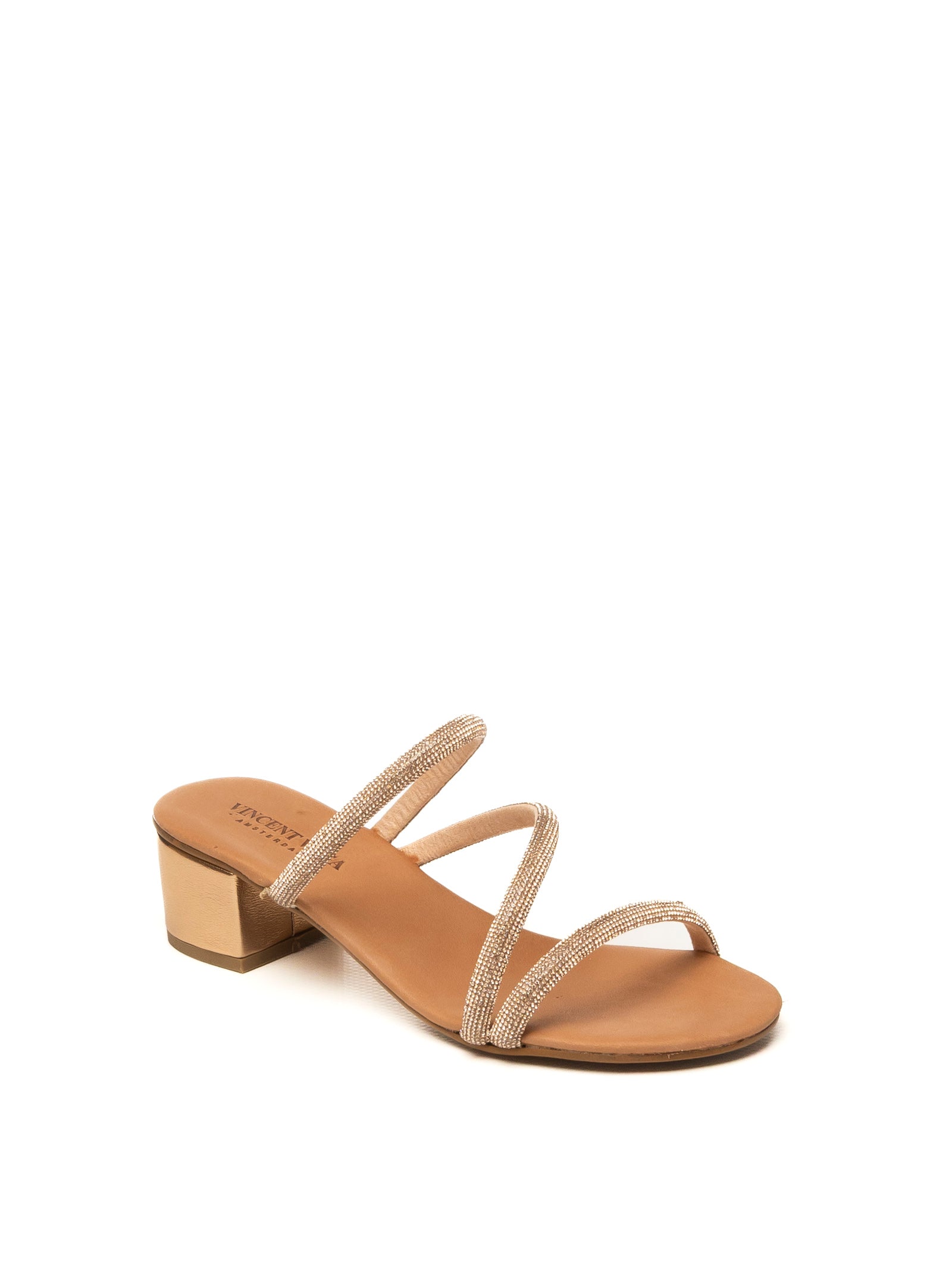 VINCENT VEGA Sandalo strip champagne PS408 STRIP-CHAMPAGNE