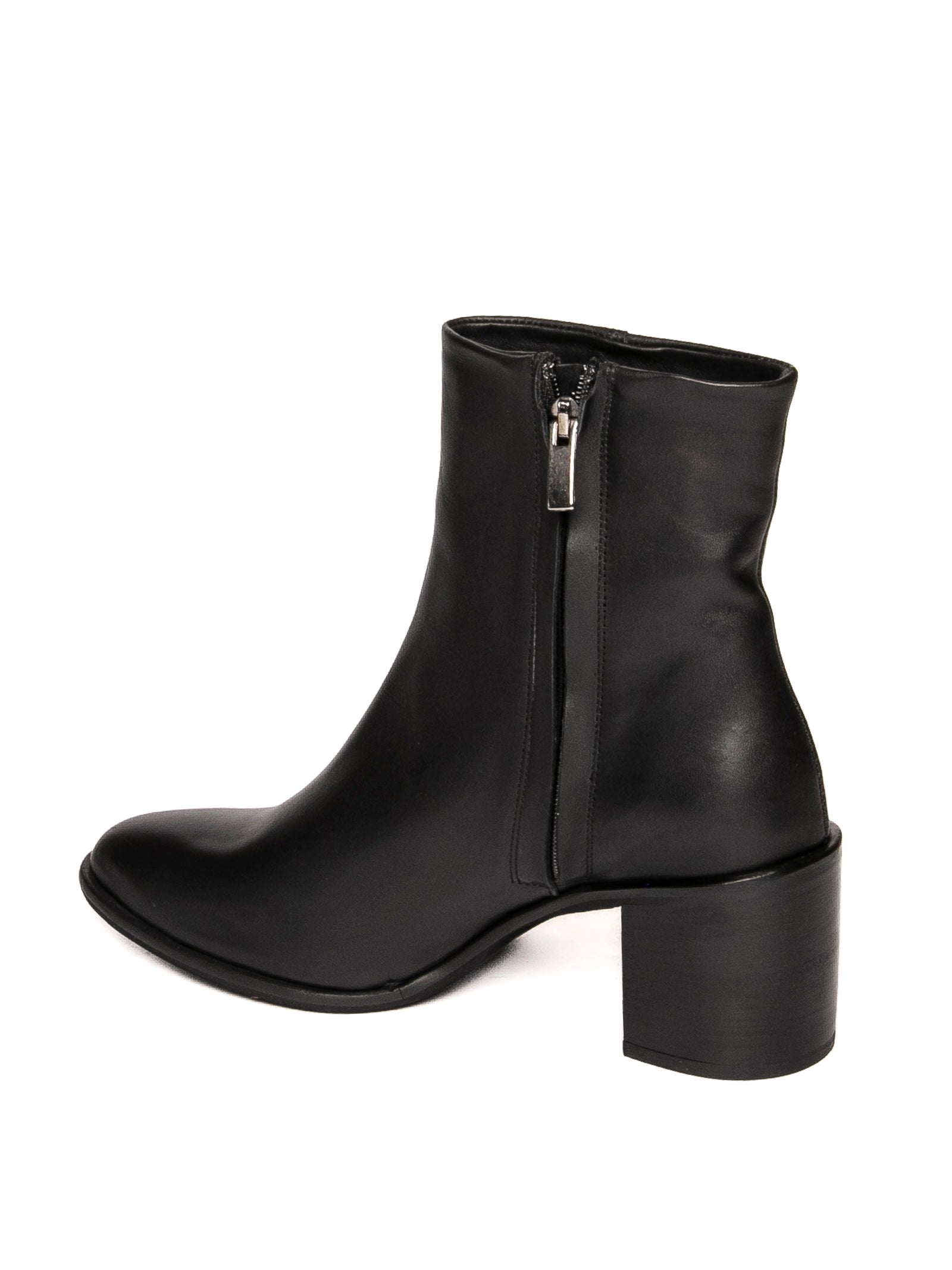 UP44 tronchetto in pelle nero<BR/> EL649 VIT-NERO 